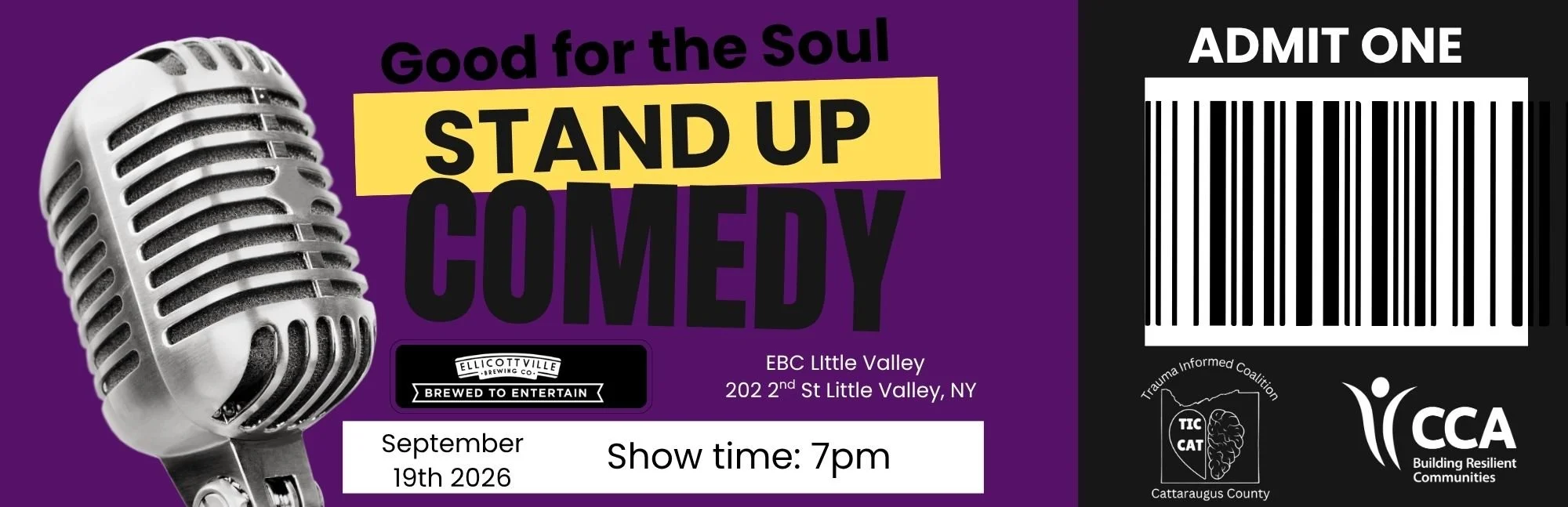 CCA &amp; TICCAT PRESENT: GOOD FOR THE SOUL COMEDY 2