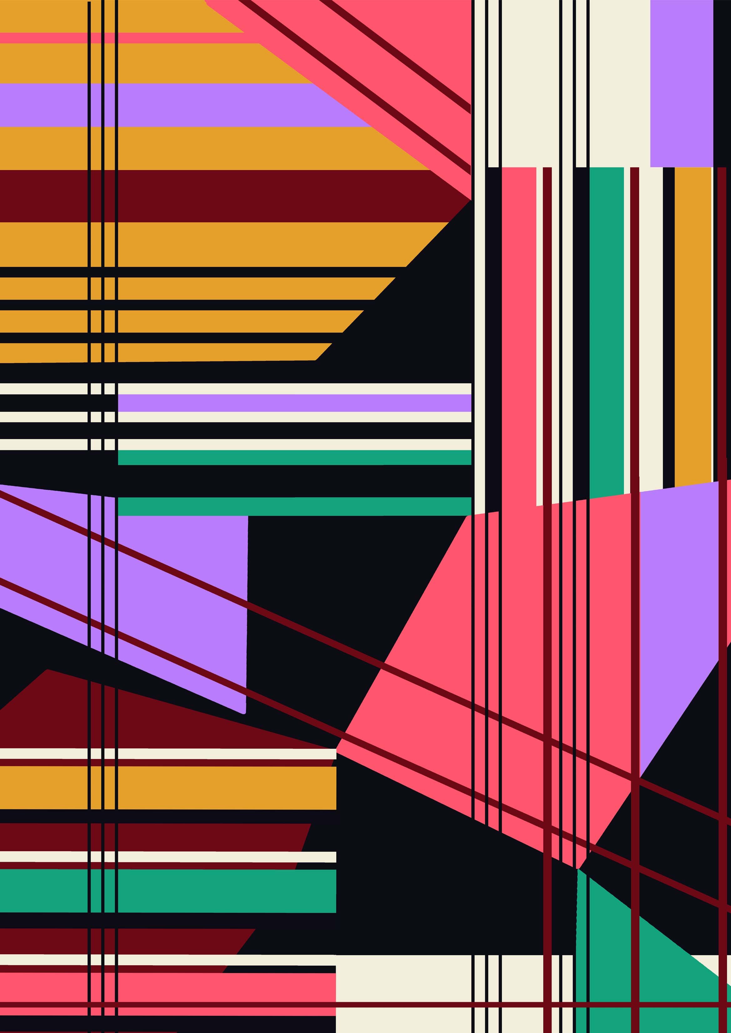 Pink And Purple Geometric 