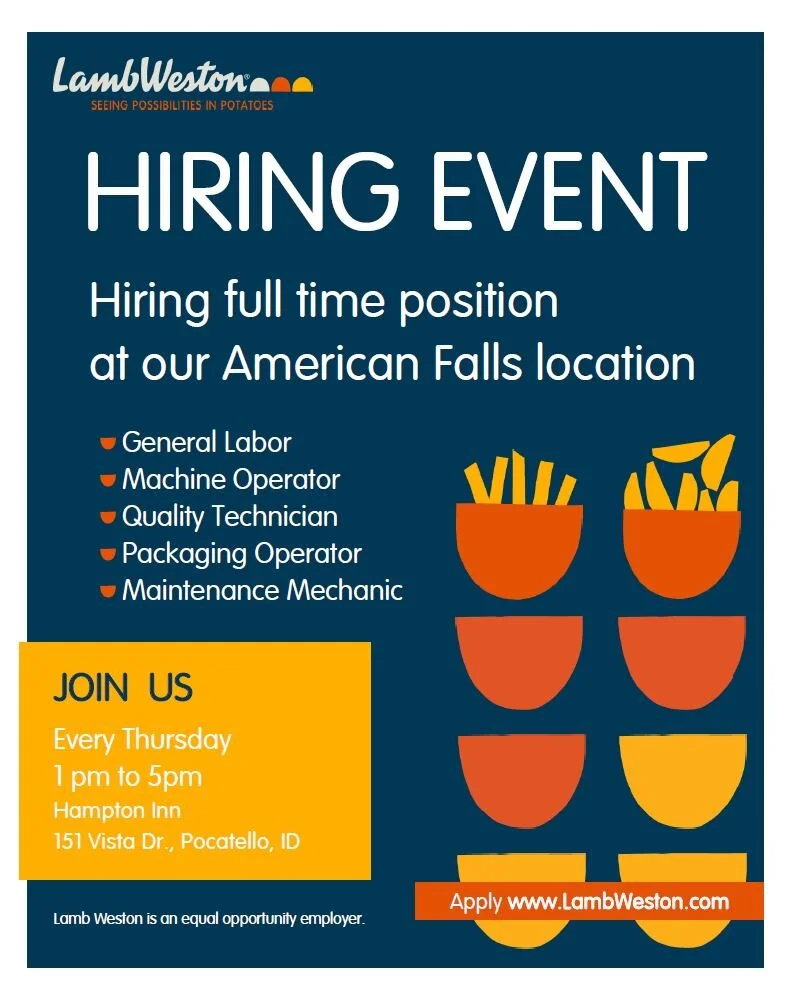 Lamb Weston Hiring Event - Pocatello