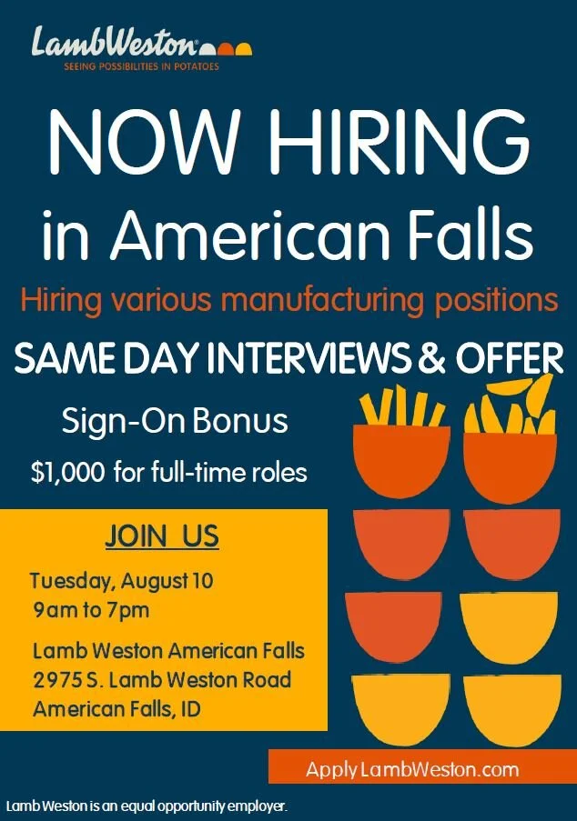 Lamb Weston Hiring Event, Mtn Time