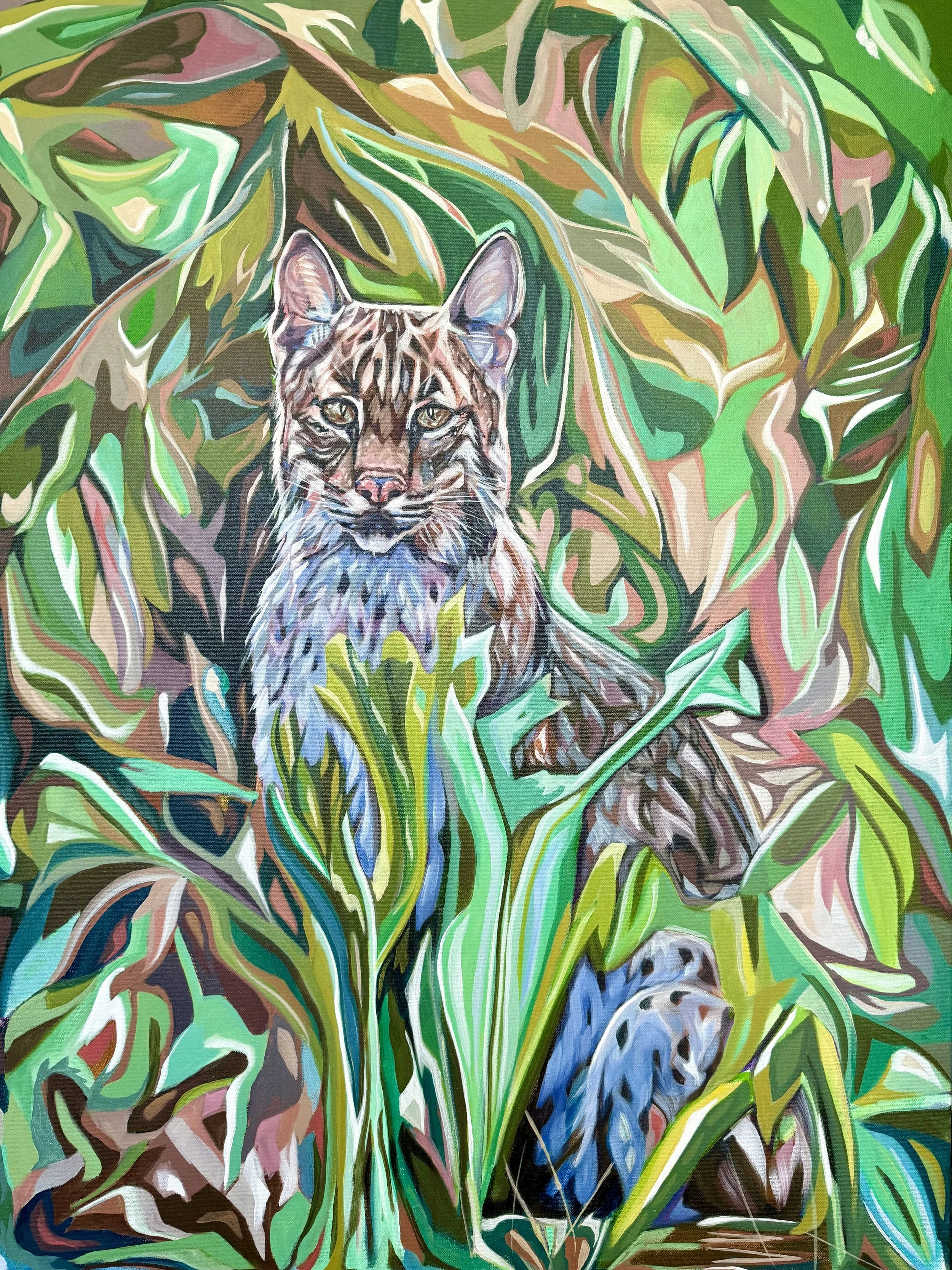 "Florida Bobcat" 40x30 Acrylic on Canvas