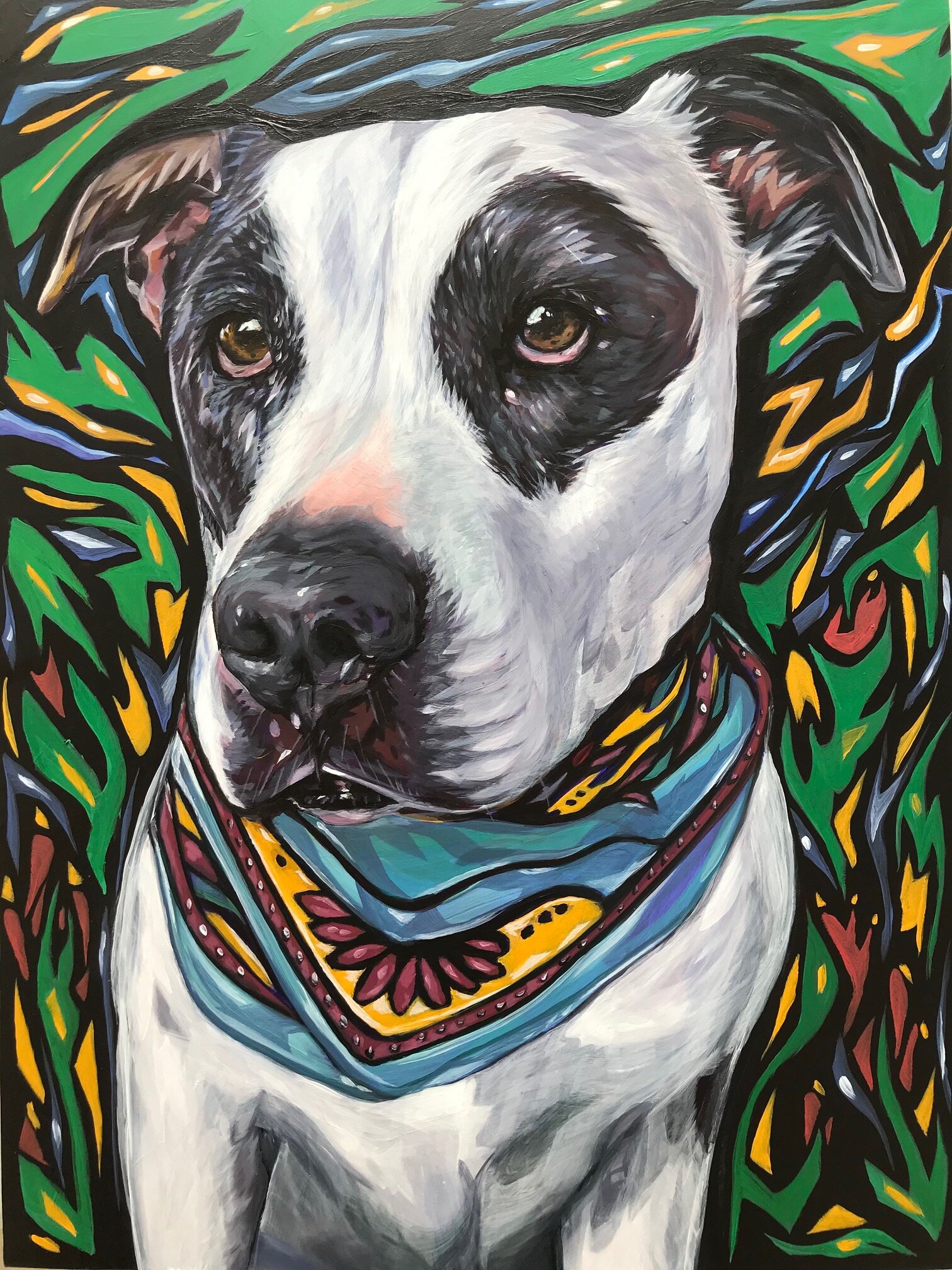 Hand Painted Dog Portrait of Zooey
12x16
Oil on Hardboard Panel