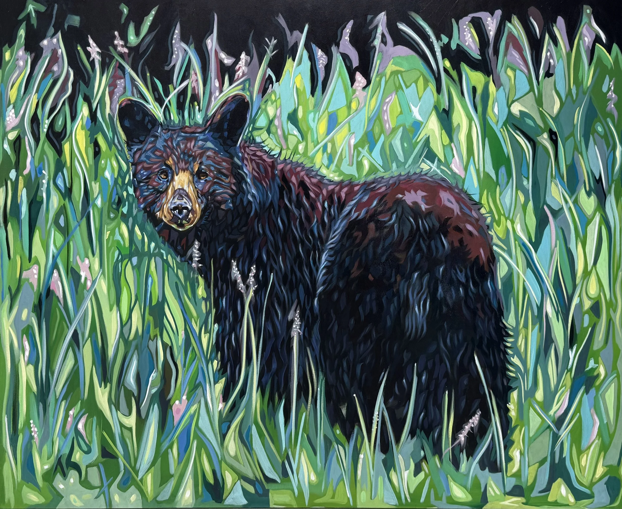 "American Black Bear" 48x60 Acrylic on canvas
