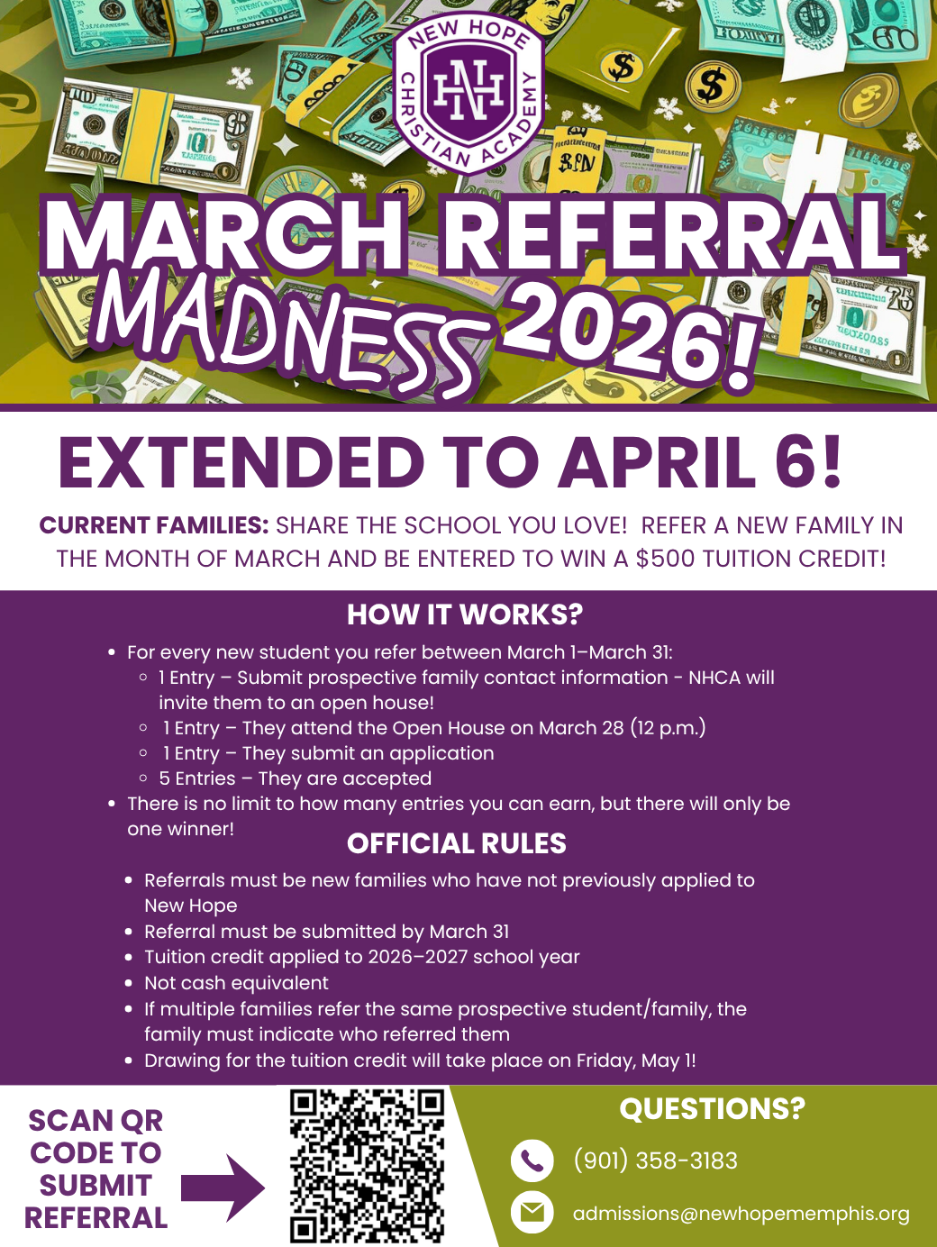 March Referral Madness 2026! — New Hope Christian Academy