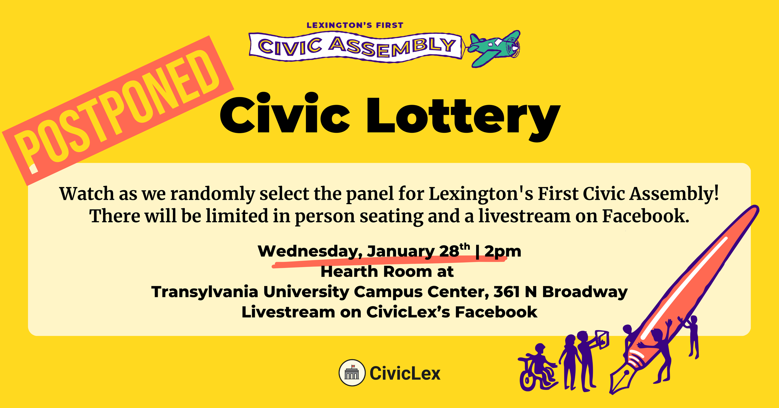 Civic Lottery for Lexington's First Civic Assembly