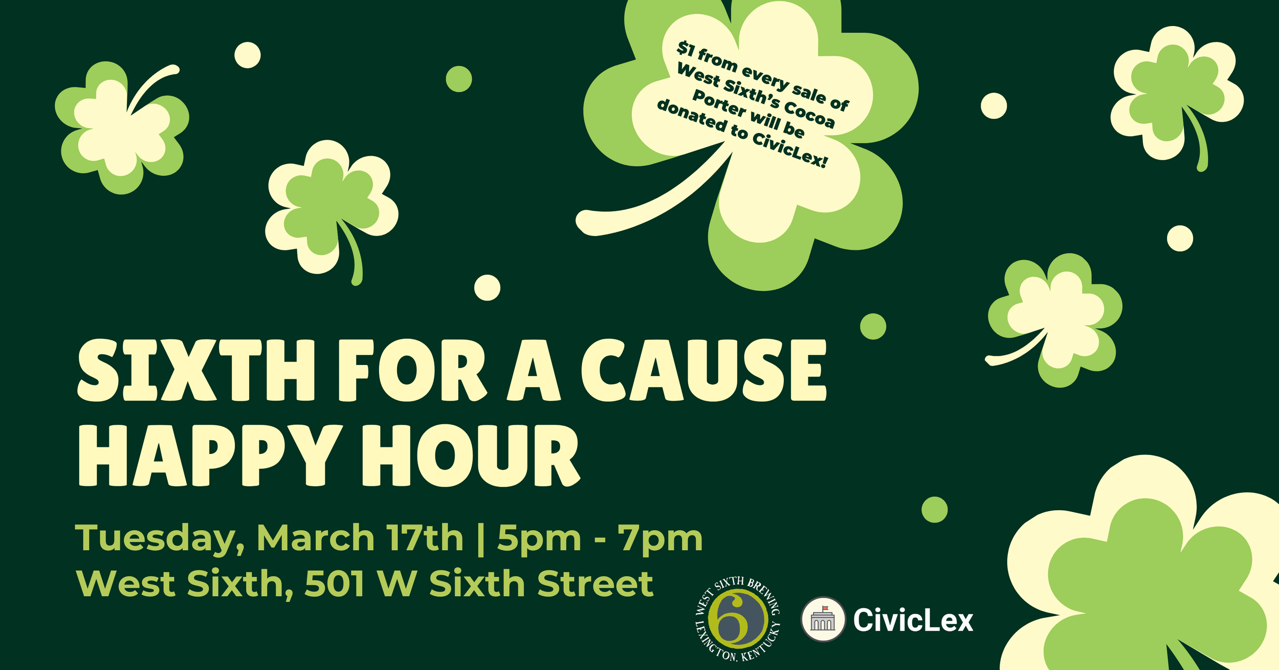 Sixth for a Cause Happy Hour