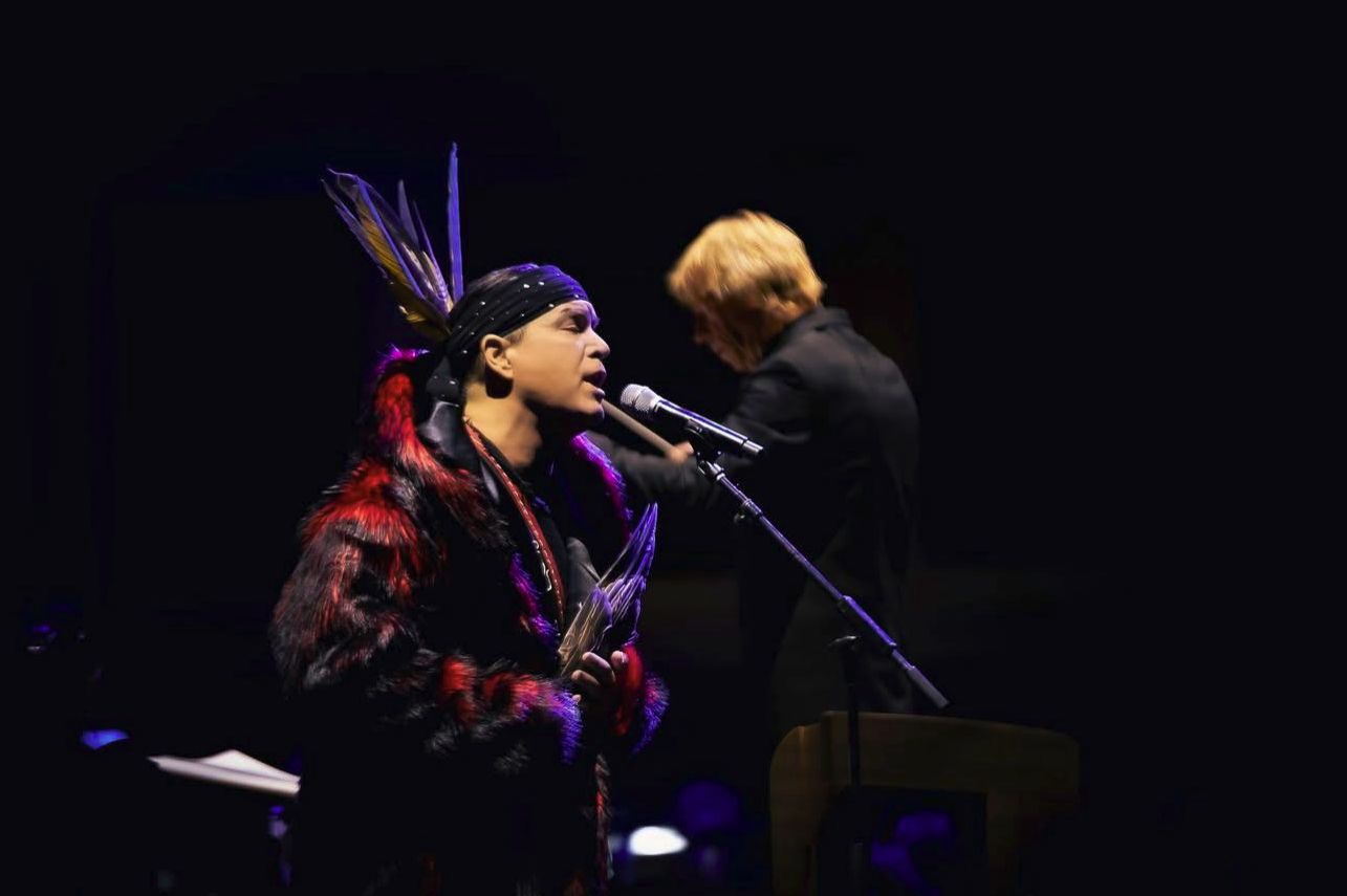 Firefly the Hybrid performs with the Portland Symphony Orchestra at Merrill Auditorium in Portland, Maine