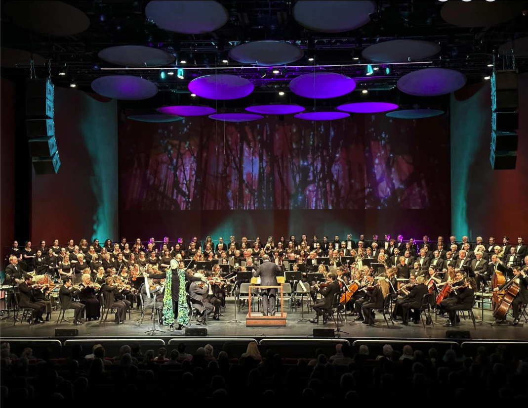 Firefly the Hybrid performs with the Bangor Symphony Orchestra at the Collins Center for the Arts in Orono, Maine