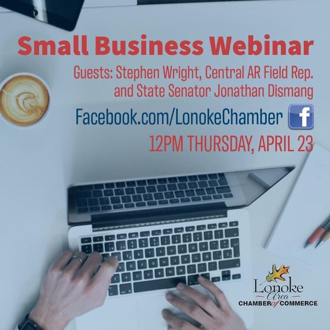 We are working to keep you up to date with the most current information available for business owners during this COVID-19 pandemic. 
You are invited to join us on Facebook live Thursday, April 23rd from 12 noon to 1pm. State Senator Jonathan Dismang