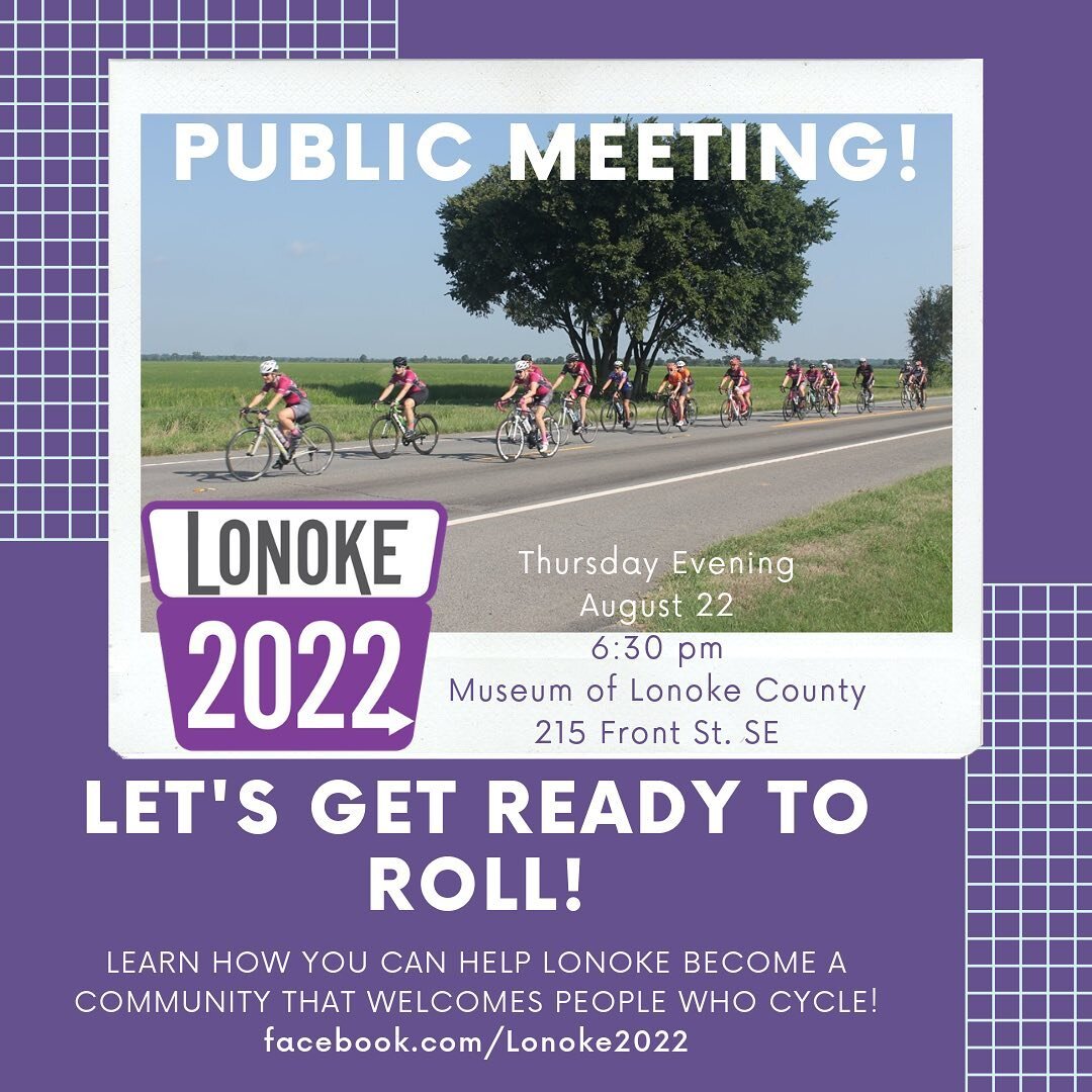 You don&rsquo;t want to miss this!
#Lonoke2022 Public Meeting to learn about Lonoke&rsquo;s future as a community that welcomes residents and visitors who cycle!
🚴🏽&zwj;♀️🚴🏽&zwj;♂️🚴🏽&zwj;♀️🚴🏽&zwj;♂️🚴🏽&zwj;♀️
THURSDAY
AUGUST 22
6:30pm
MUSEUM