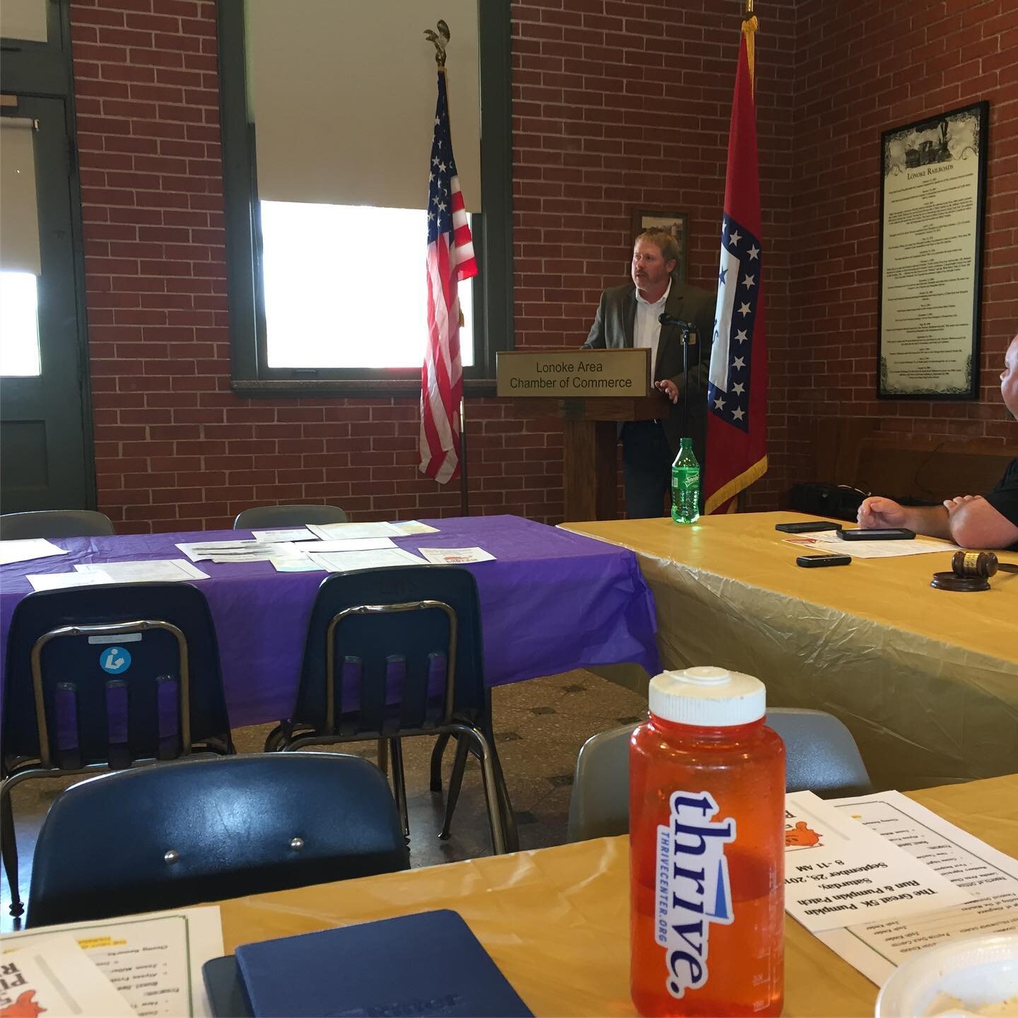 We&rsquo;re back!  Our #LonokeChamber Monthly Lunch series resumed today with great presentations from @arkansasgameandfish Joe Hogan Fish Hatchery Director Jason Miller, Morgan Linton of @heritageagriculture talking about @openarmsshelter @thegreat5