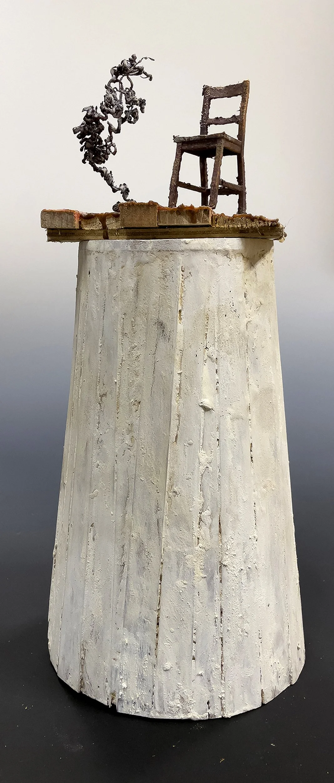 Chair with the Memory of a Contentious Argument
wood, shellac, wax, oil stick, electroformed copper, copper enamel
$450