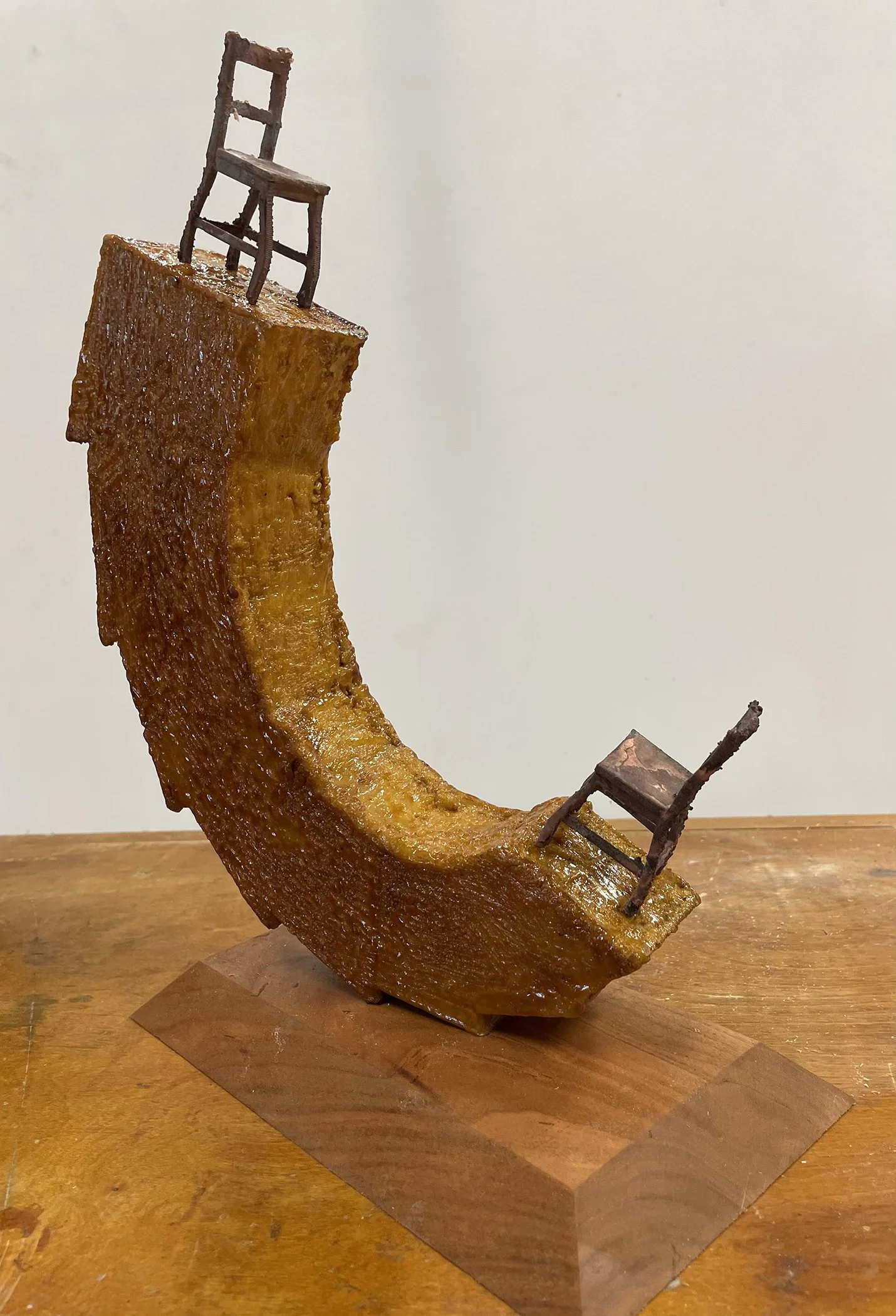 Condescending Argument
wood, shellac, wax, electroformed copper
$400