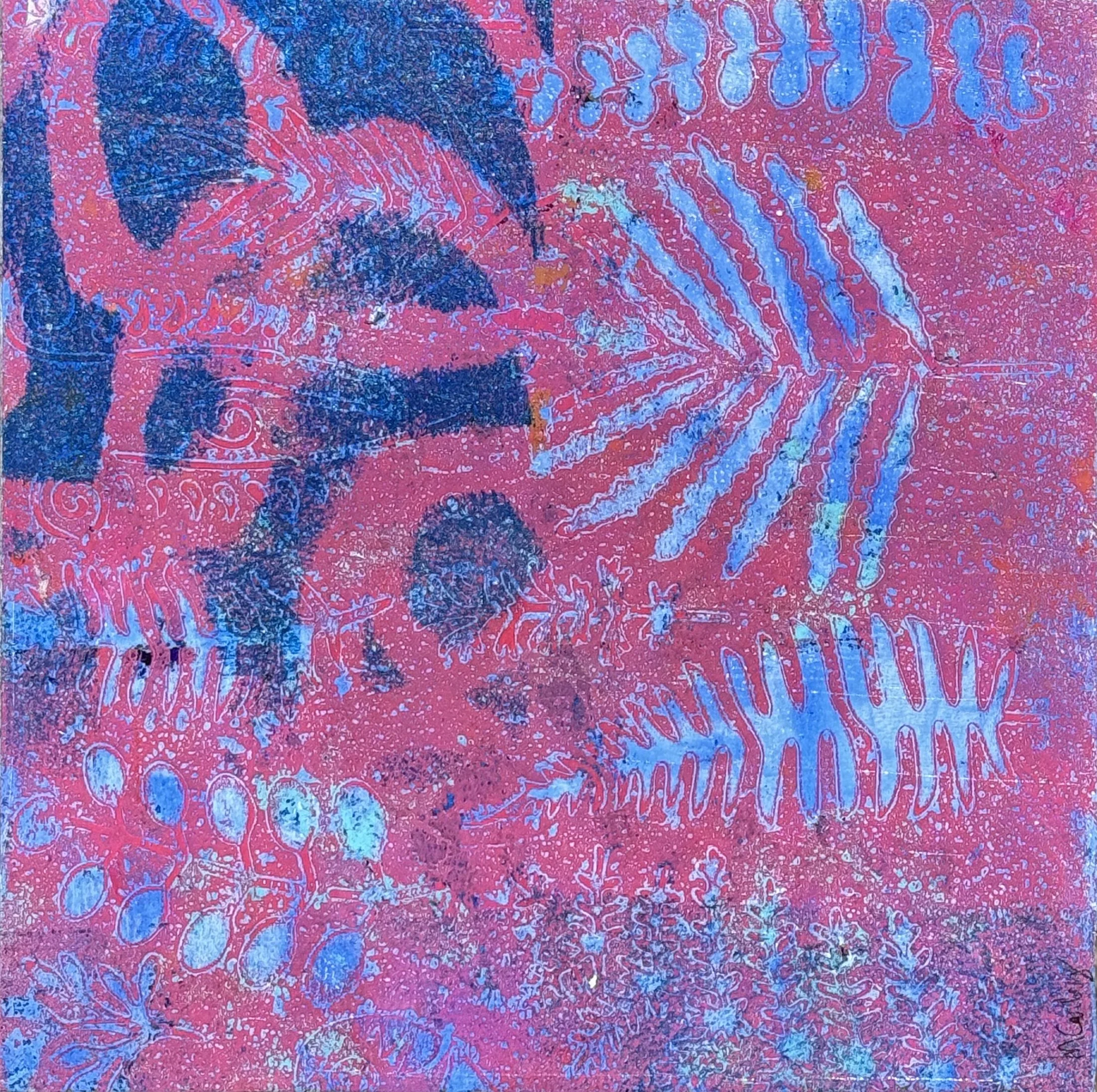 Lilac Riot
monoprint on cradled board, archival varnish
8 x 8 x 1.75"
$350