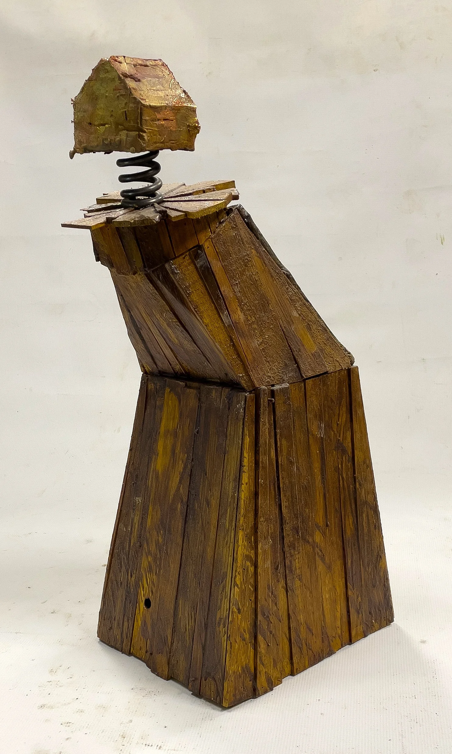 High House
wood, shellac, wax, steel spring, electroformed copper
$450