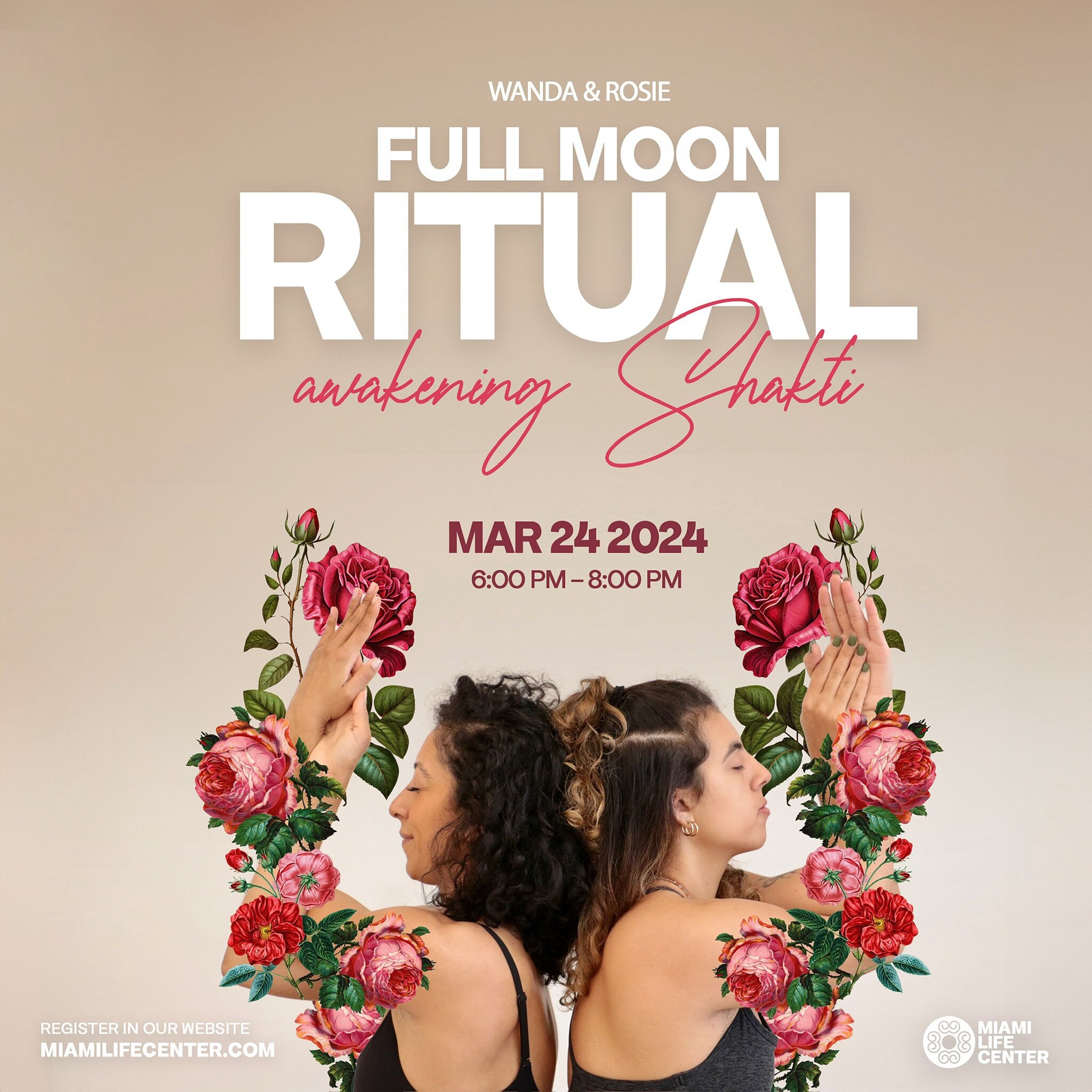 Tonight from 6:00 PM - 8:00 PM join @mintbodystudio and @todoyogamiami in our Full Moon Ritual: Awakening Shakti 🌹

Shakti is an embodiment of the divine creative power that creates and sustains the universe. This dynamic current represents the cosm