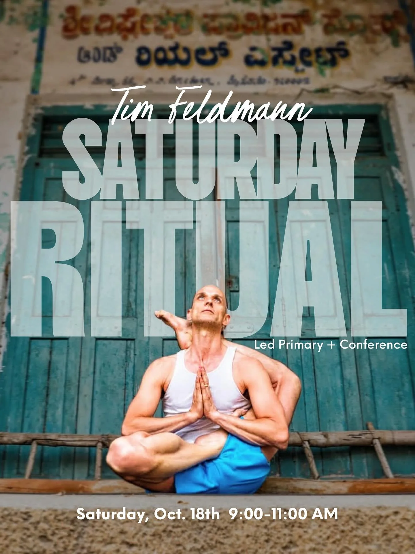 Tomorrow at 9:00 am join our dear @timfeldmannyoga as he leads our Saturday Ritual Led Full Primary 🔥 join us in person at @miamilifecenter or online via @omstarsofficial 

This class is the full Ashtanga experience. In a steady and dynamic pace pos