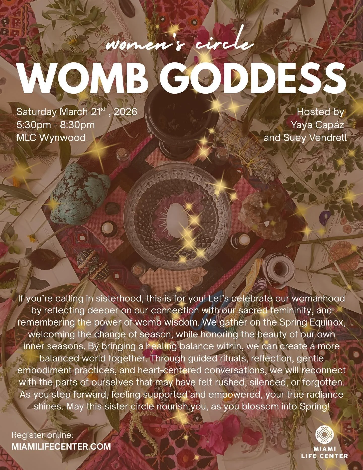 Join @fluxcapazitor and @flowithsuey for our Women&rsquo;s Circle on Saturday March 21, 2026
5:30 pm - 8:30 pm

Rooted in the perspectives of Earth-Based Spirituality, this community will explore wisdom about various themes related to womanhood such 