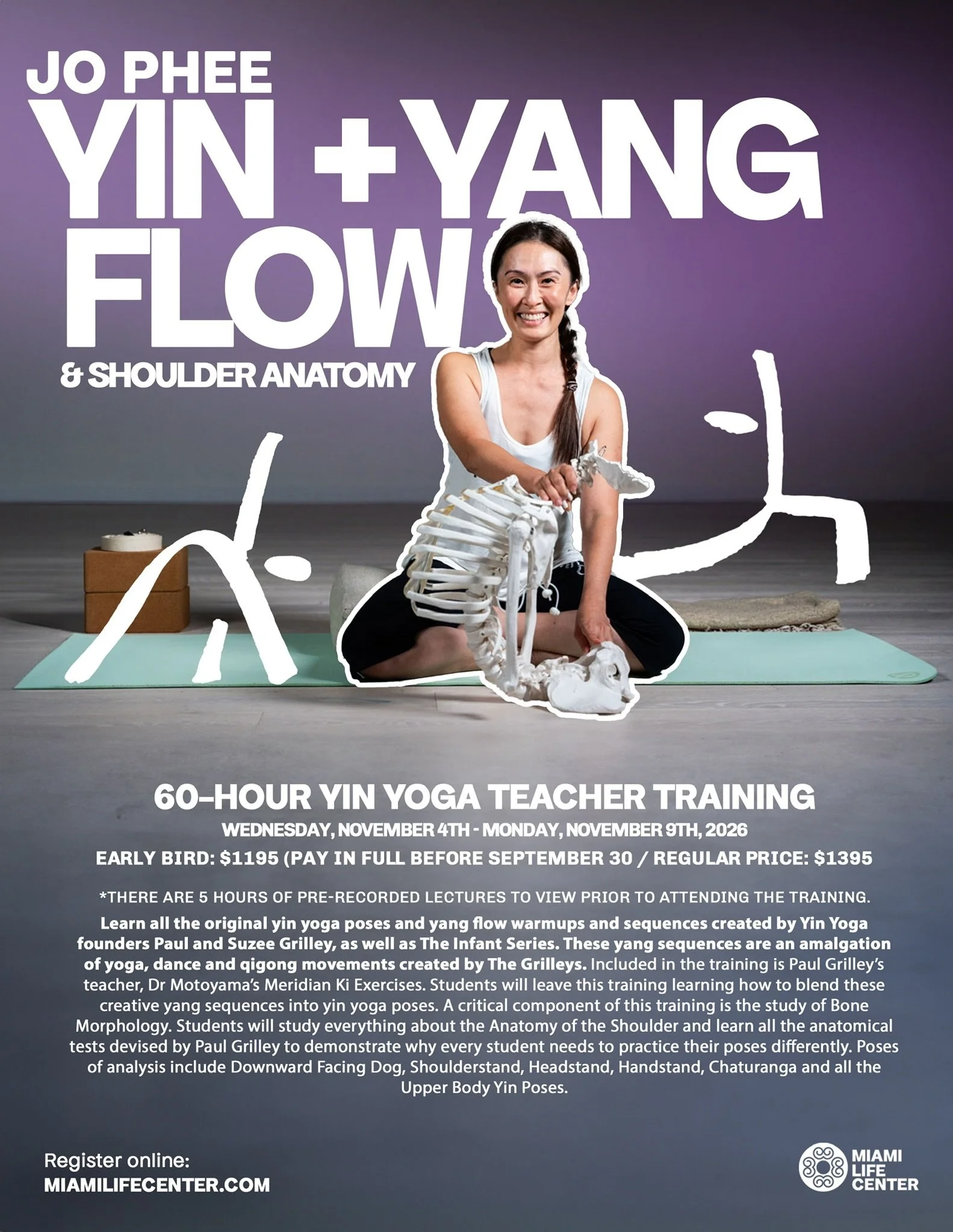 @jopheeyinyoga is back at MLC in November!!!! Join expert Yin Yoga Teacher and Practitioner Jo Phee for a 60-Hour Yin Yoga Teacher Training from November 4 -9, 2026

Learn all the original yin yoga poses and yang flow warmups and sequences created by