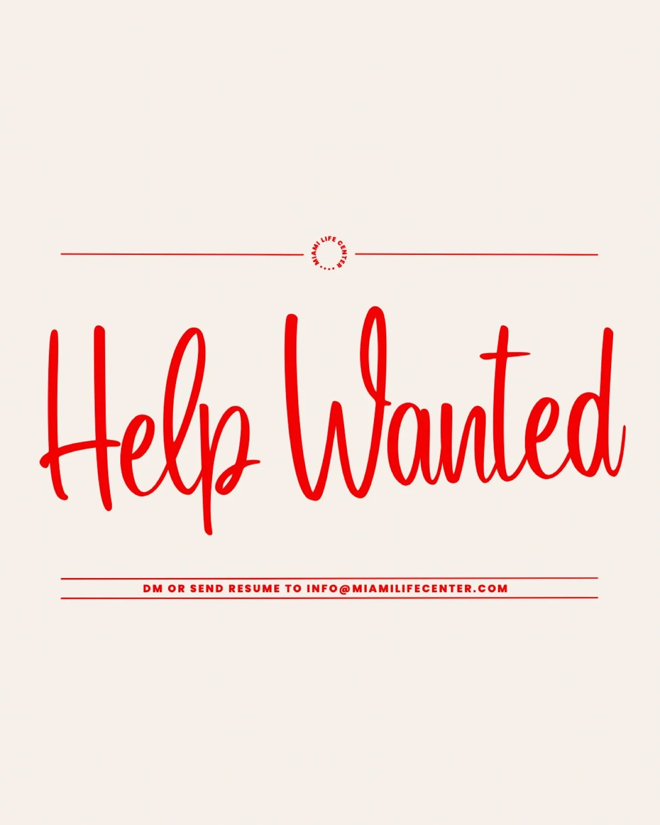 We&rsquo;re Hiring &ndash; Front Desk Team (South Beach) We&rsquo;re looking for a warm, reliable, and organized person to join our South Beach team ASAP.

Current schedule:
&bull; Sunday: 3:00&ndash;9:00 PM
&bull; Monday: 5:00&ndash;9:00 PM
&bull; A