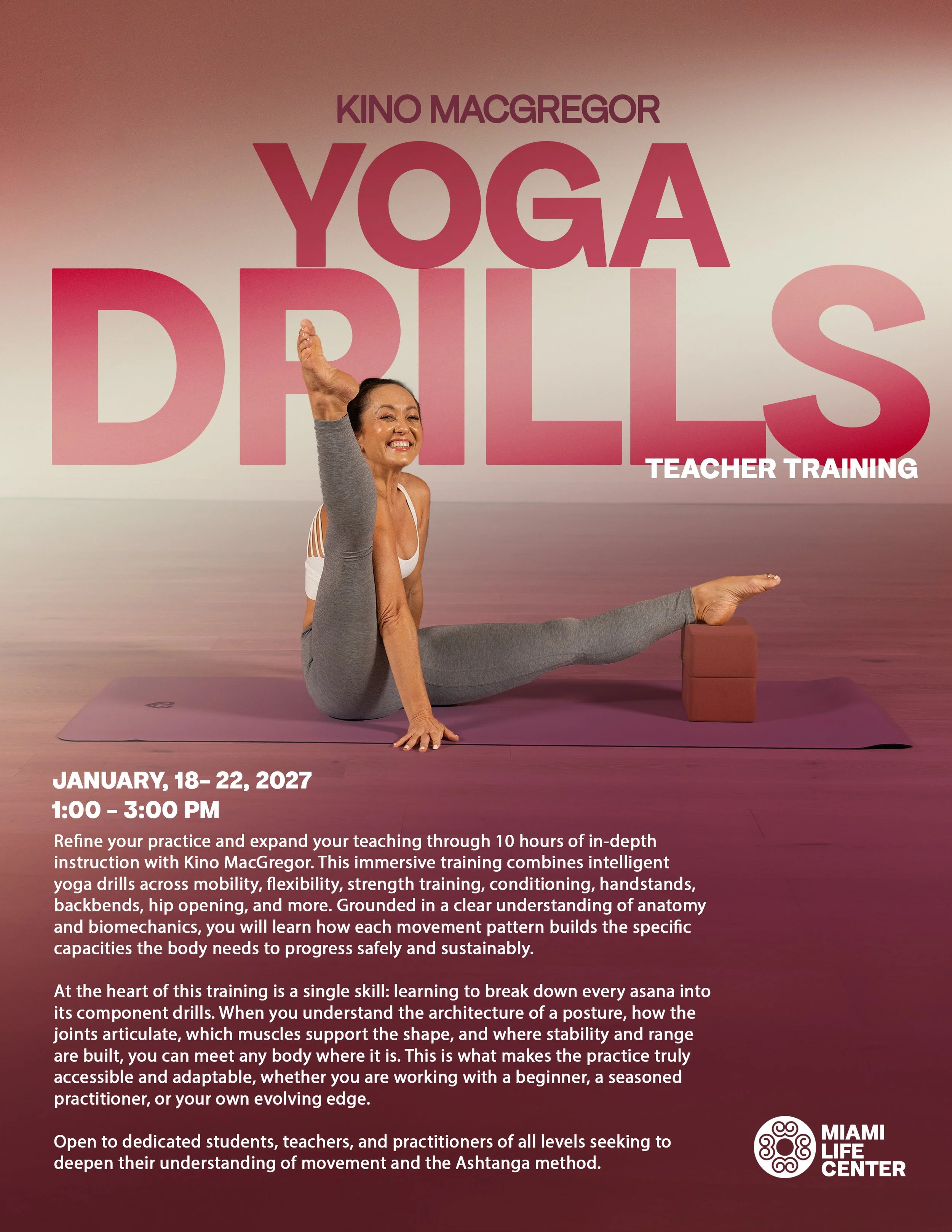 Yoga Drills Teacher Training with Kino