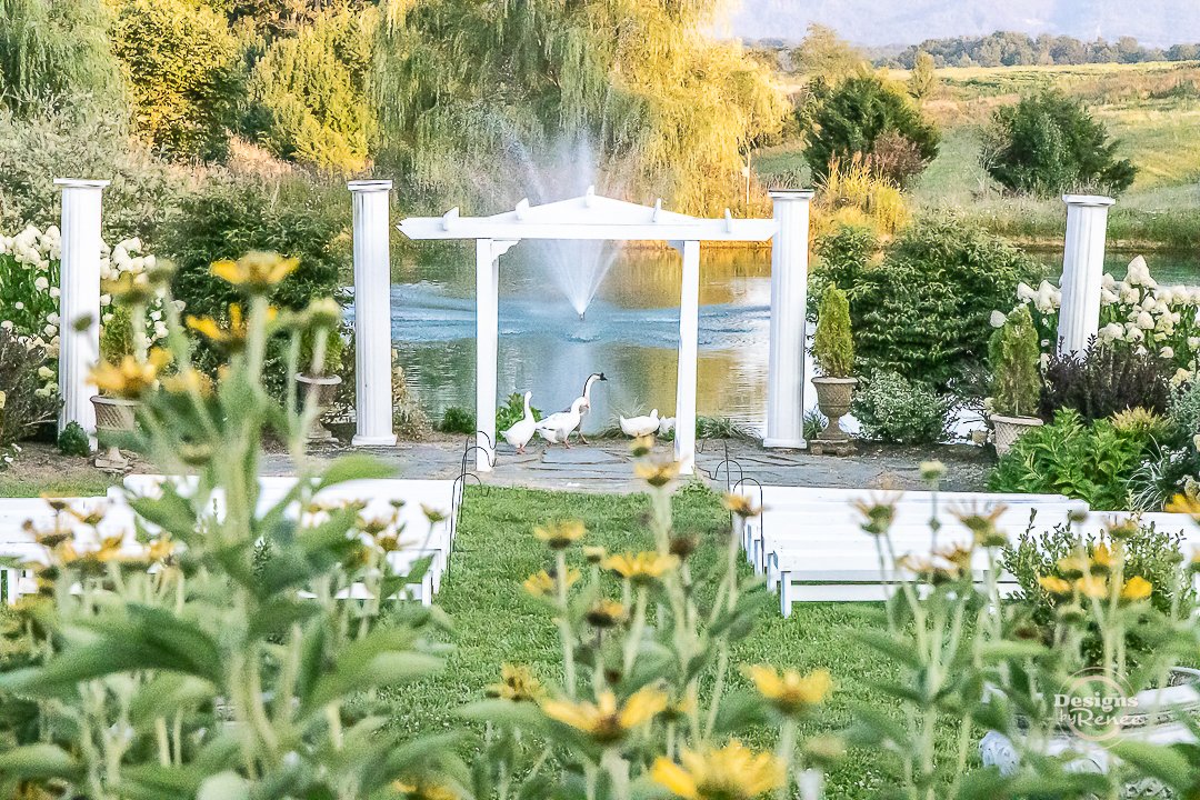 Sinkland Farms Outdoor Tuscan Garden and Pond Wedding Venue