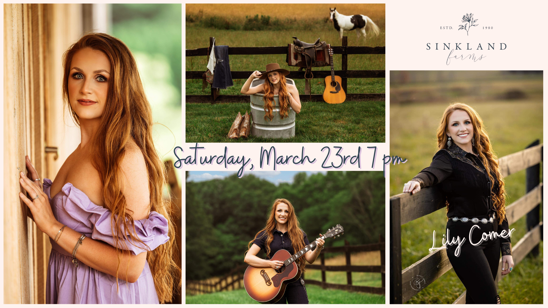 Country Music Artist, Lily Comer, at Sinkland Farms