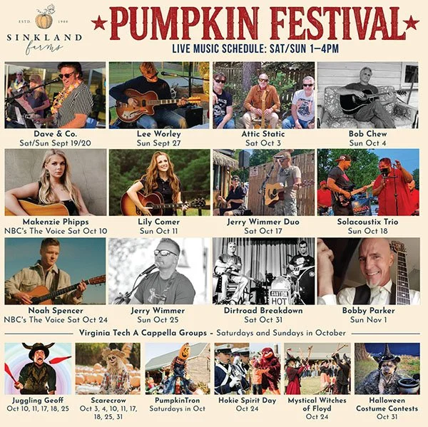 Pumpkin Festival live music schedule