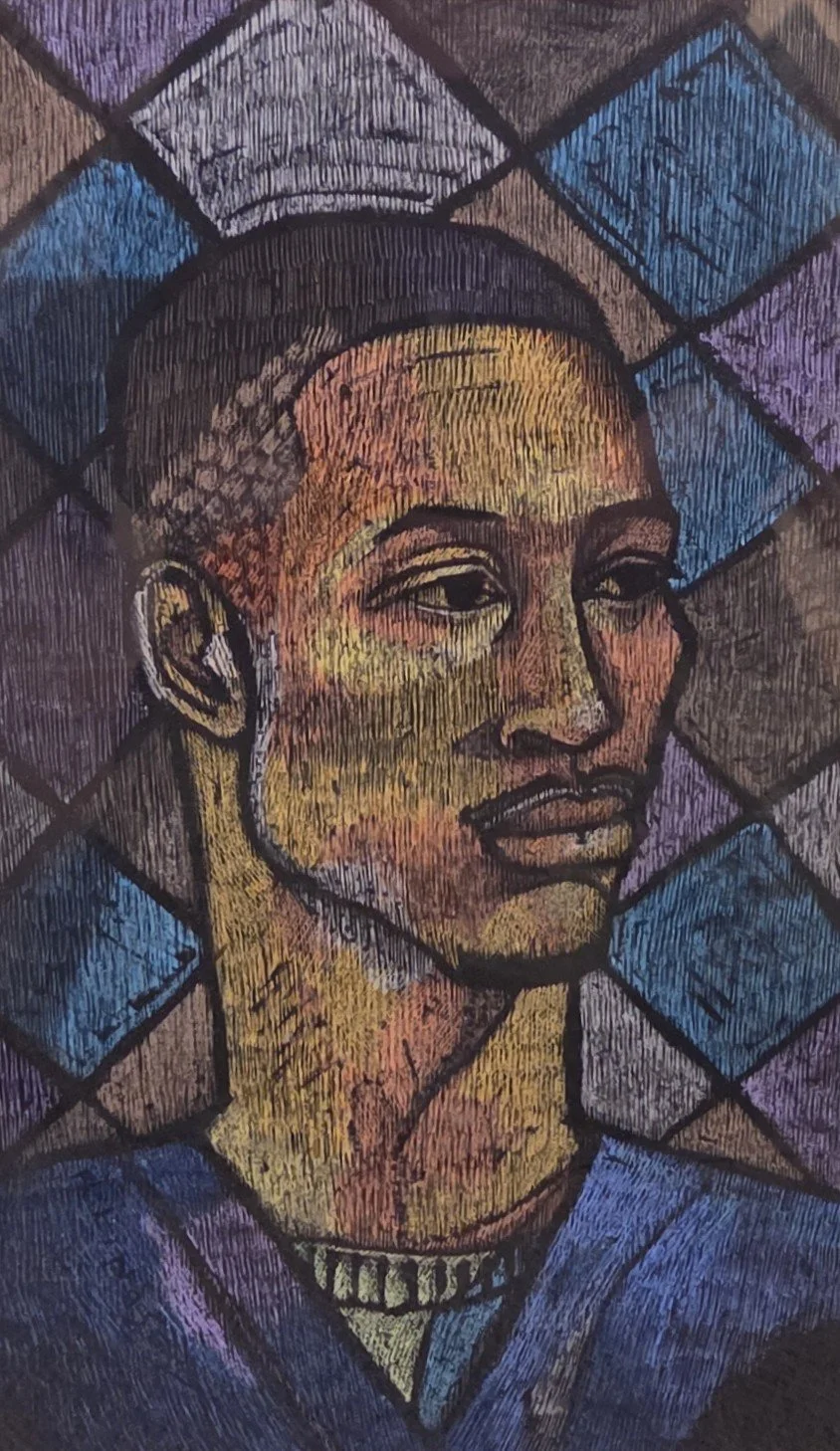 Ron Lindsey, Jesse, 11x17, mixed media on paper