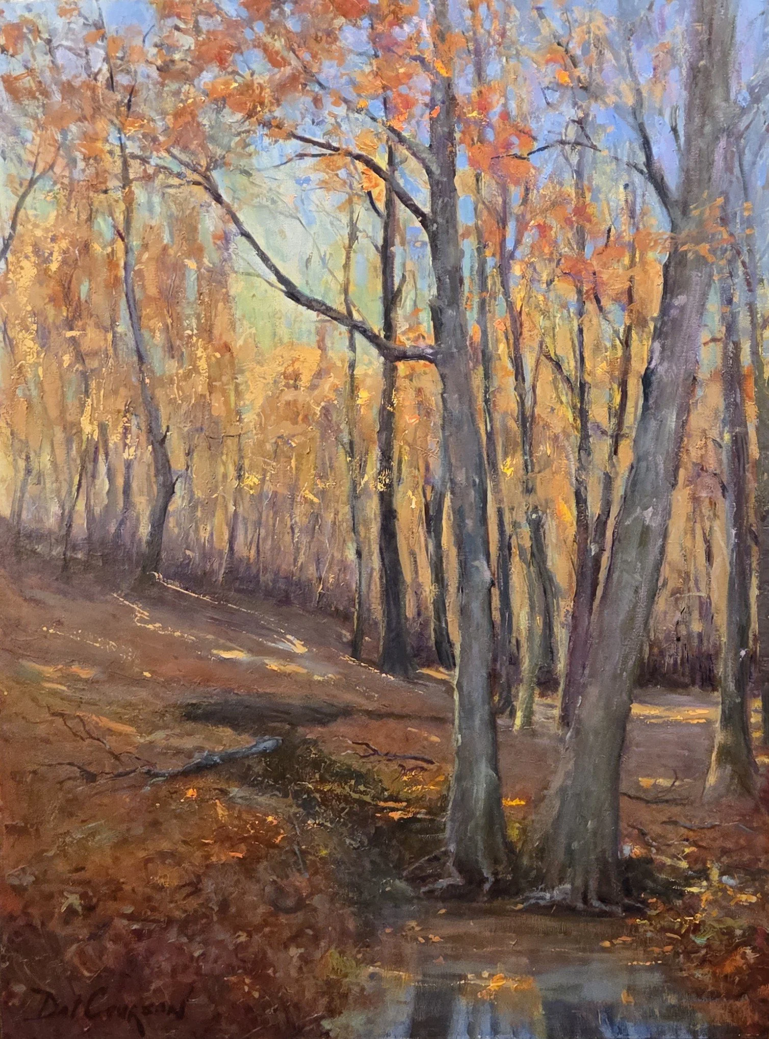 DC014- Fall Creek, 40x30, oil on canvas
