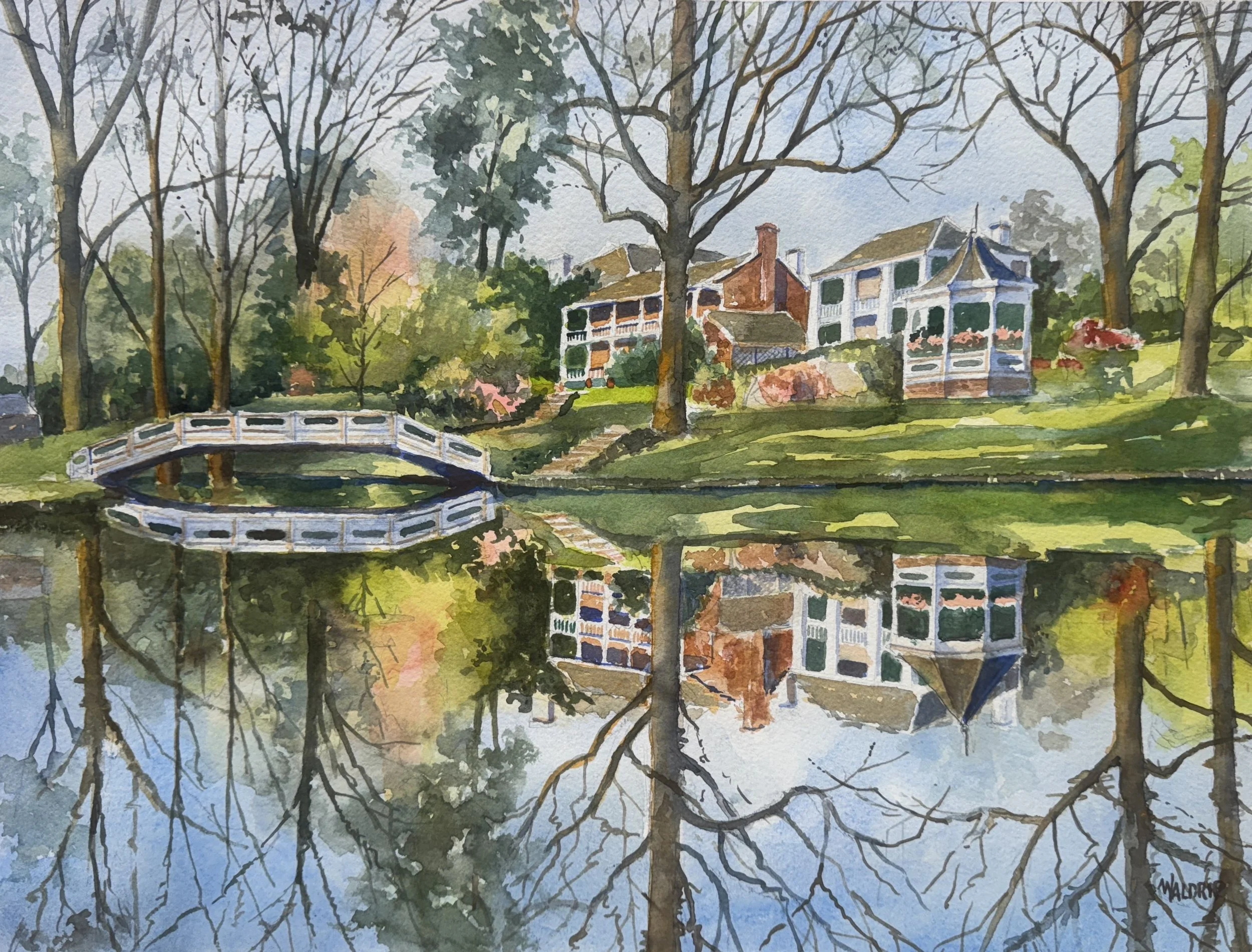 DW475- Monmouth Bridge, 16x12, watercolor