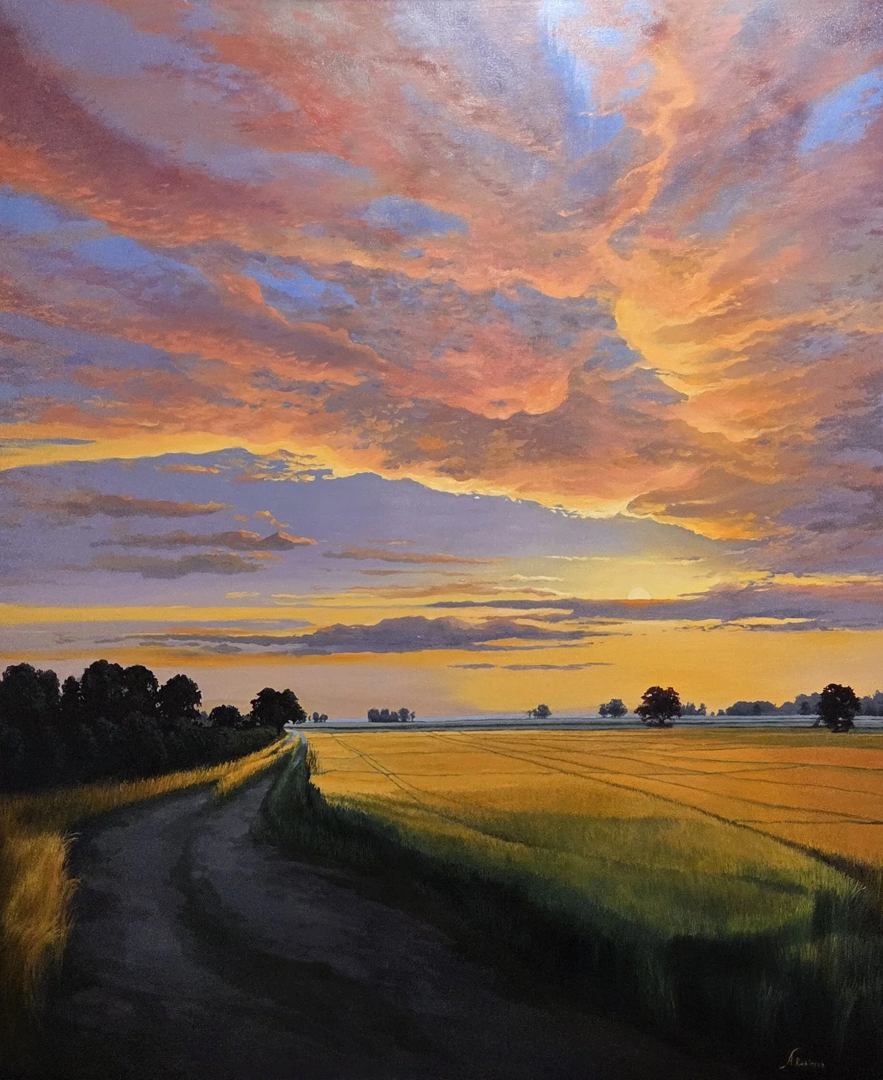 AR205- Last Light, 60x72, oil on canvas
