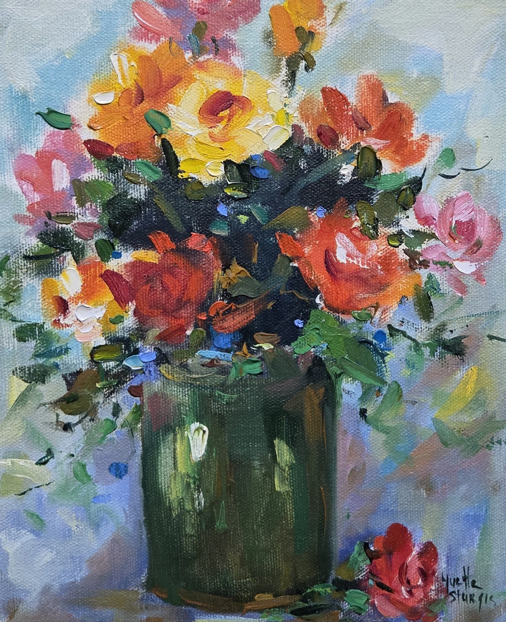 Yvette Sturgis, Floral, 8x10, oil on canvas