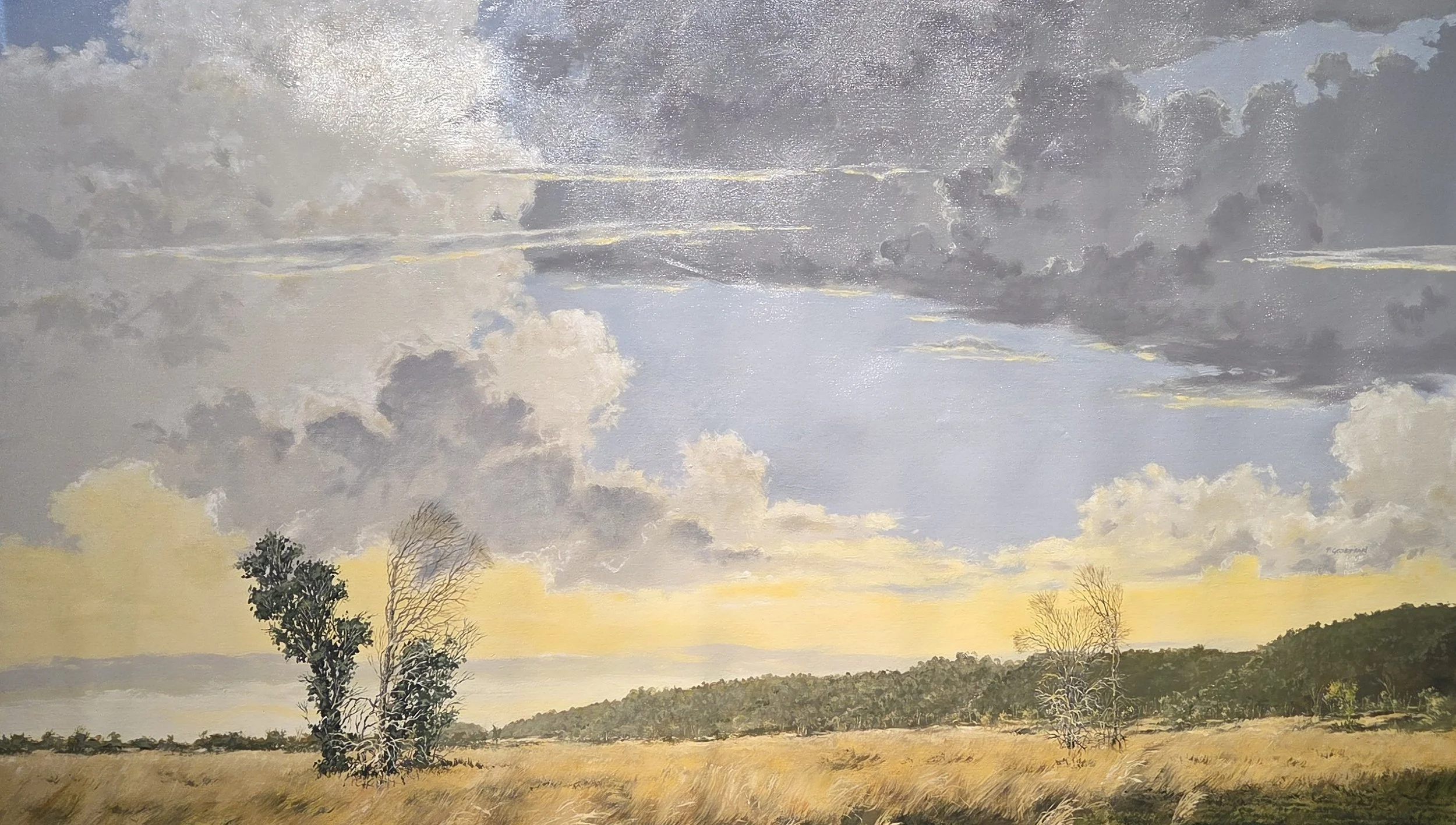 TG194- Gold in the Sky, 72x47, acrylic on canvas