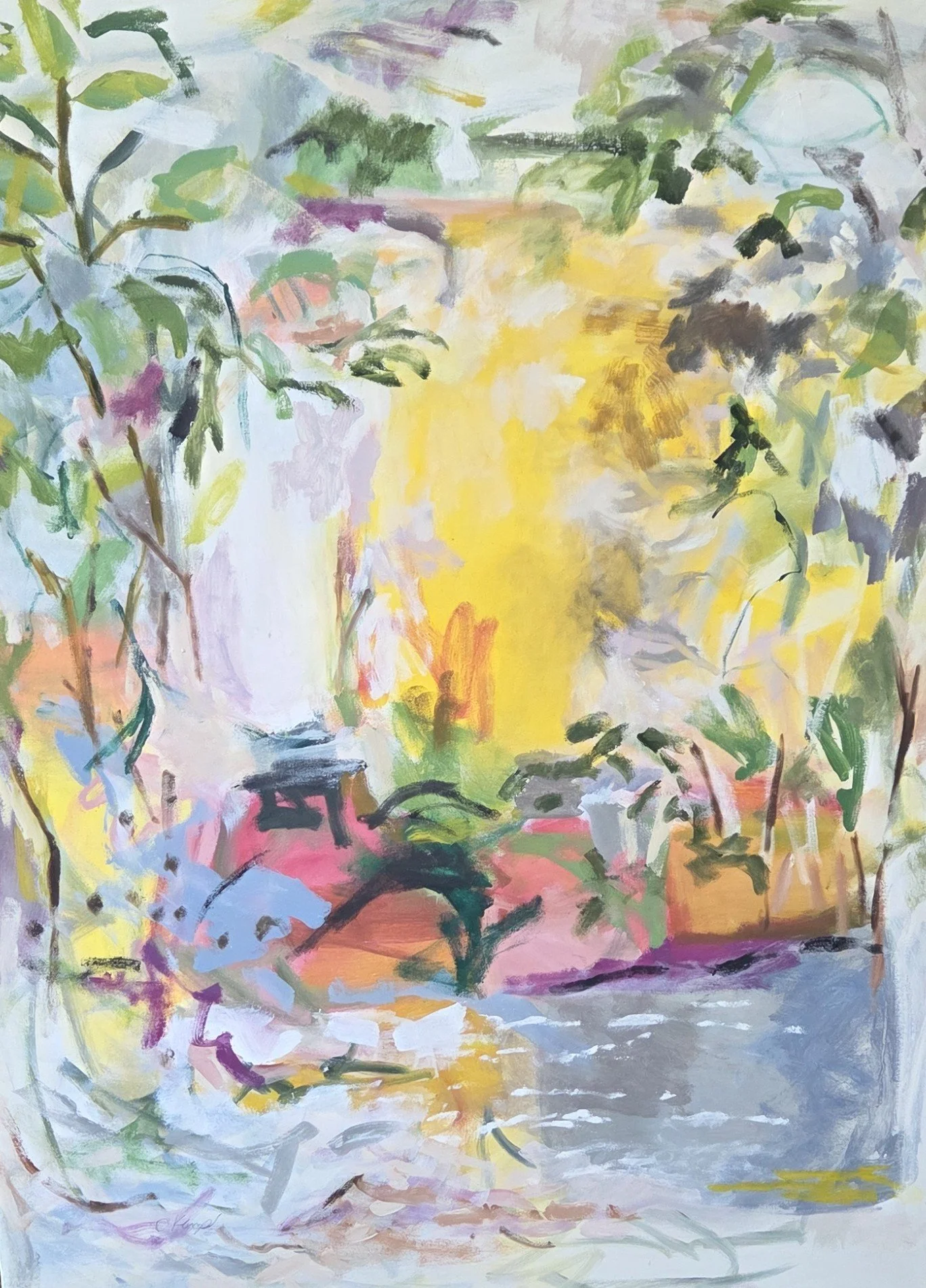 CMK763- First Light of Spring, 36x48, oil on canvas