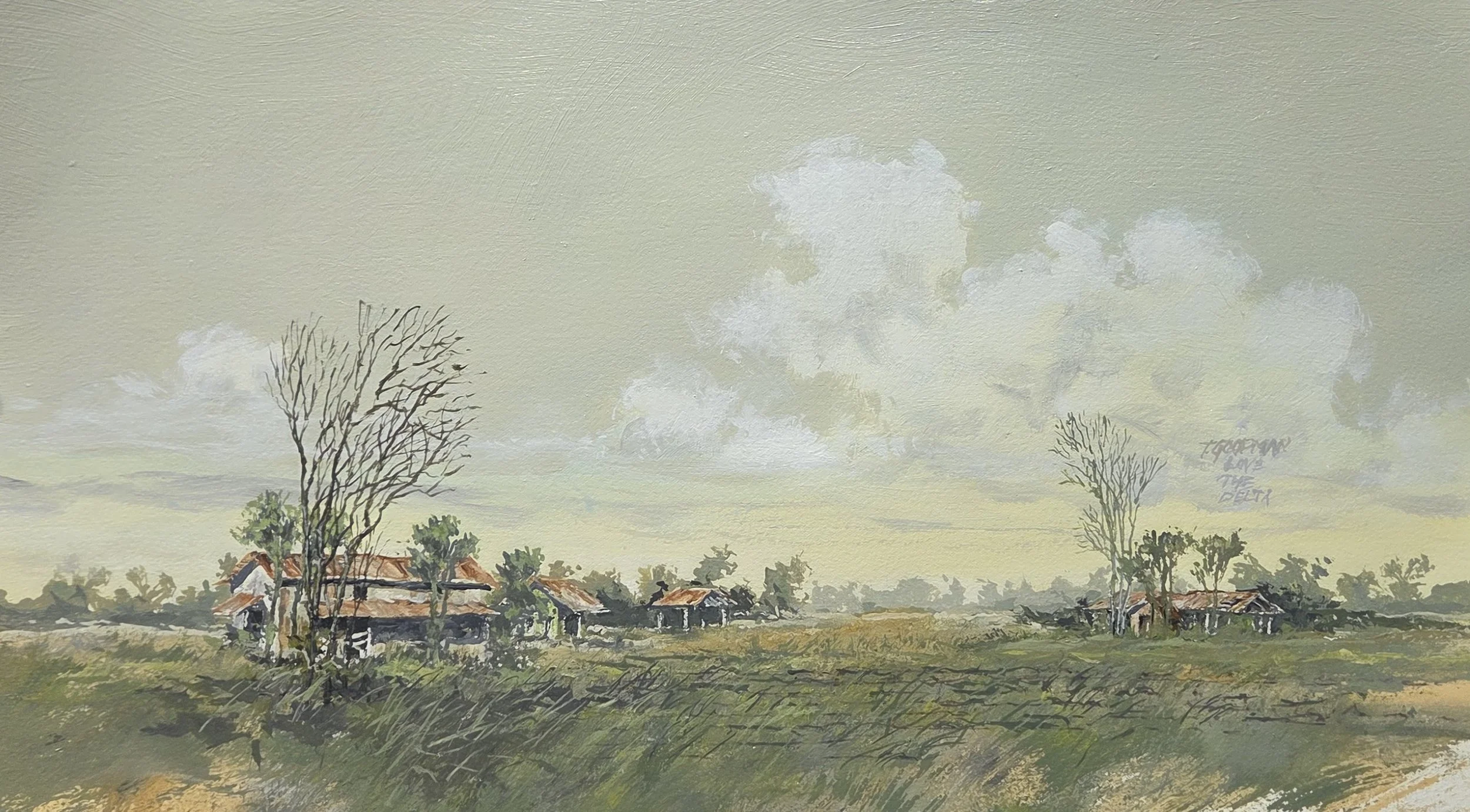 TG195- Storm a Brewin', 22x12, acrylic on paper