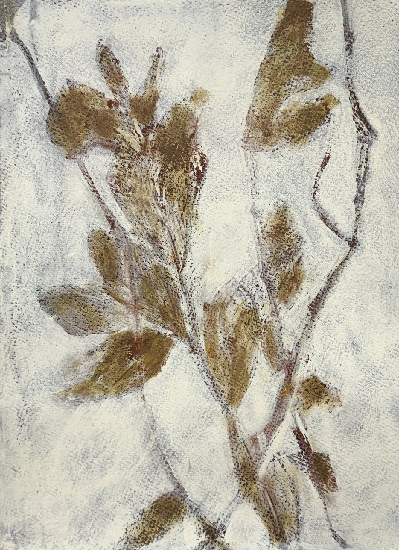 DS219- Textures of Nature I, 9x12, acrylic on paper