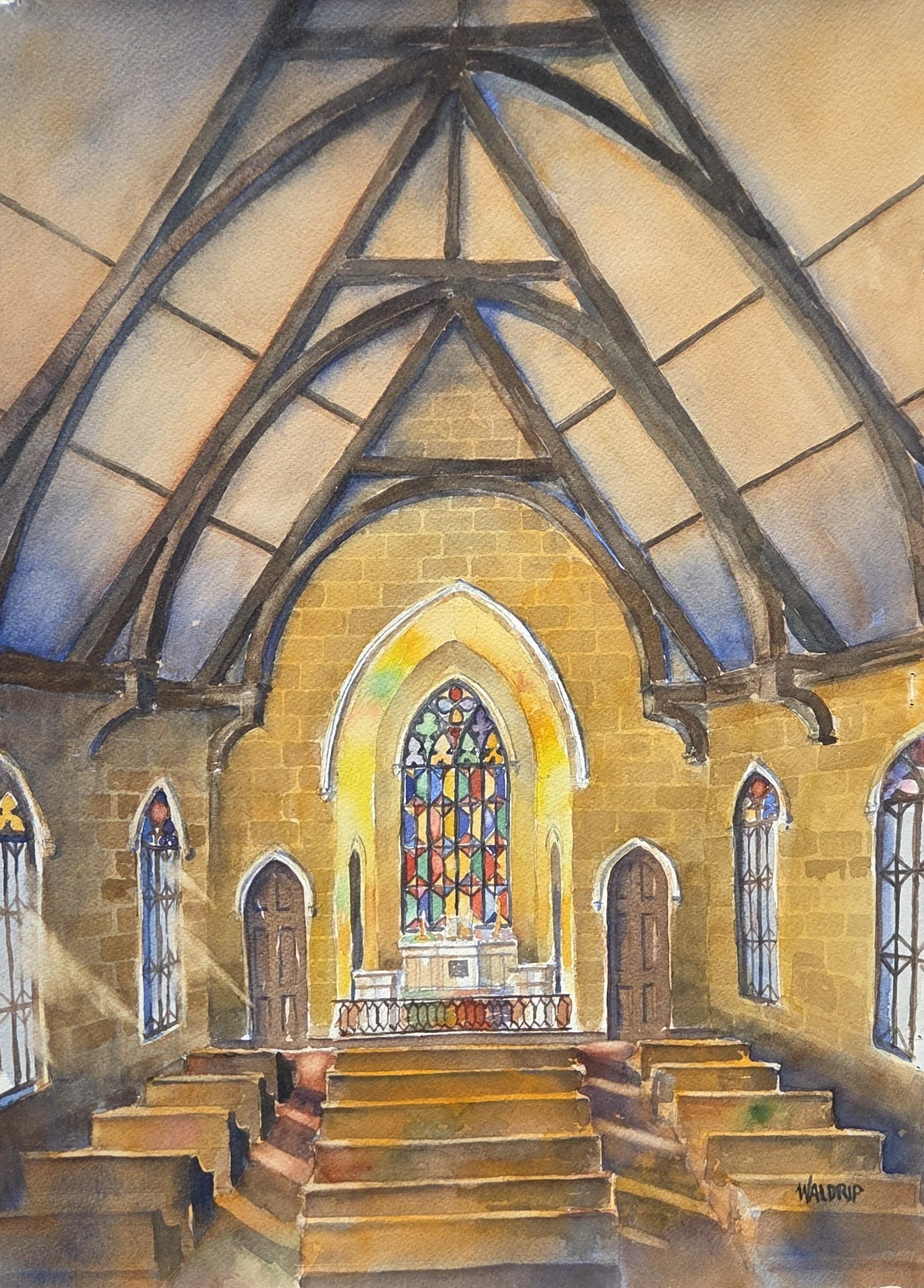 DW487- Christ Church- Church Hill, 13x18, watercolor