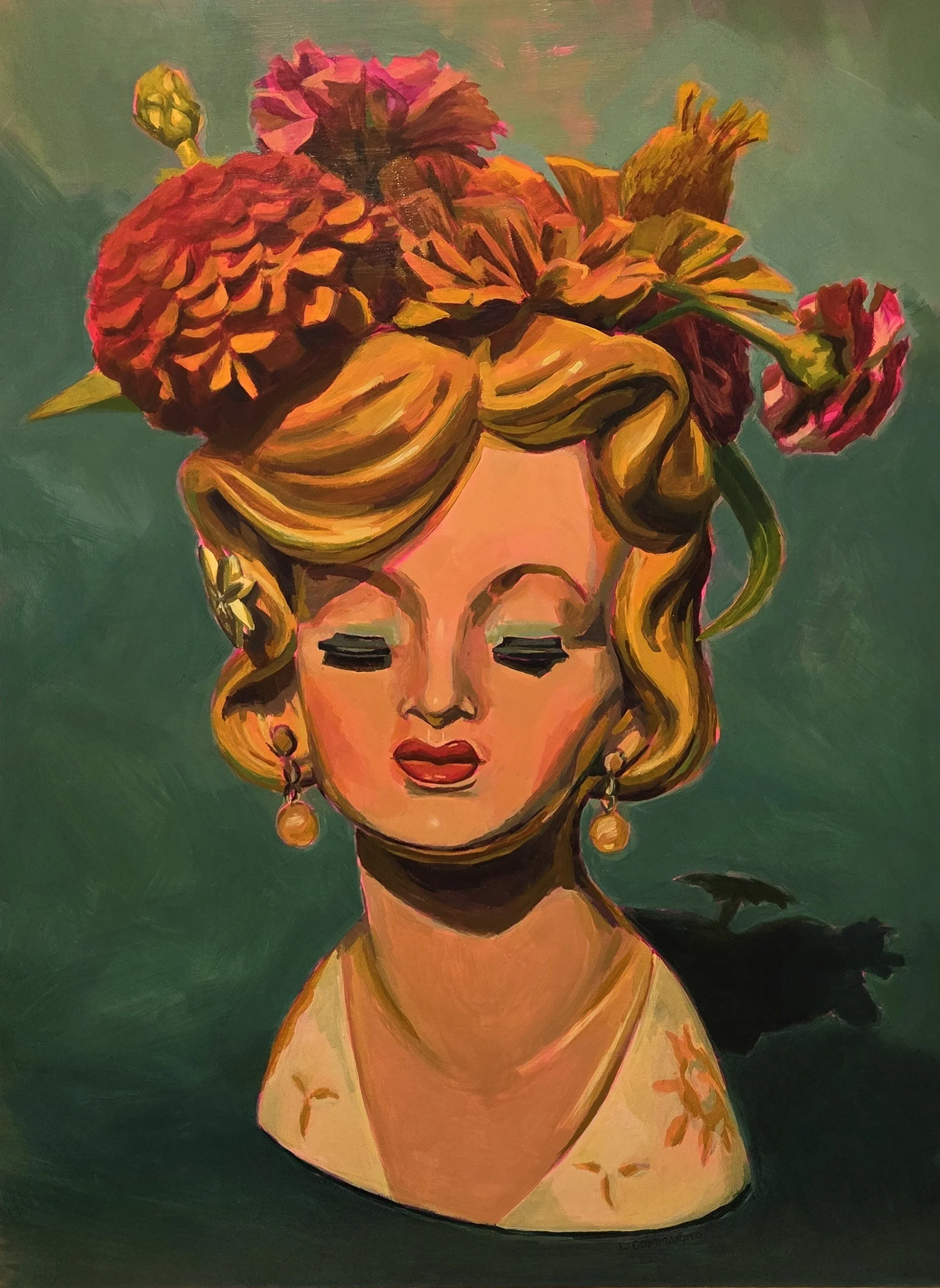 LC040- Her Grandmother's Keepsake, 18x24, acrylic on board