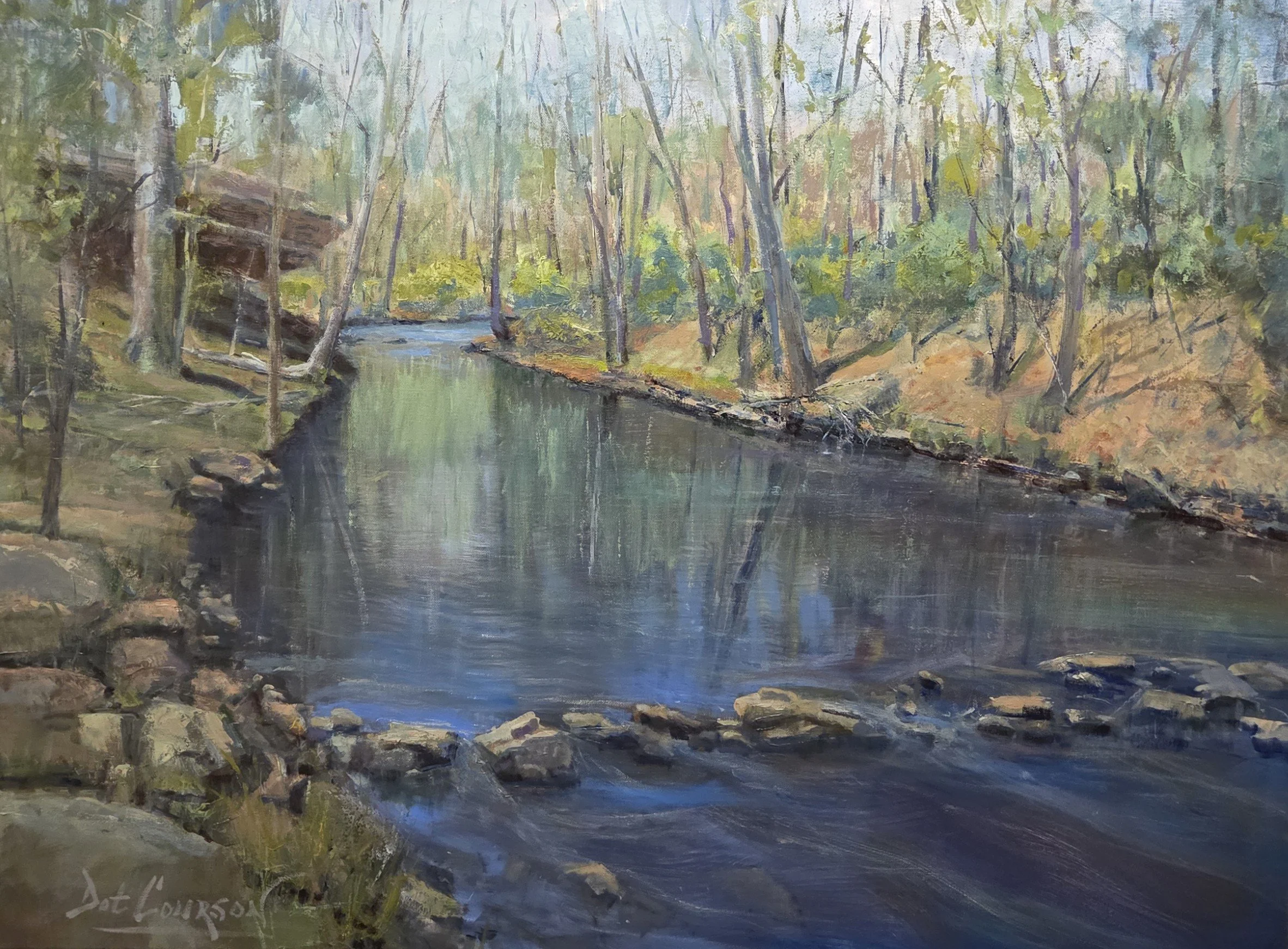 DC012- Spring Creek, 40x30, oil on canvas