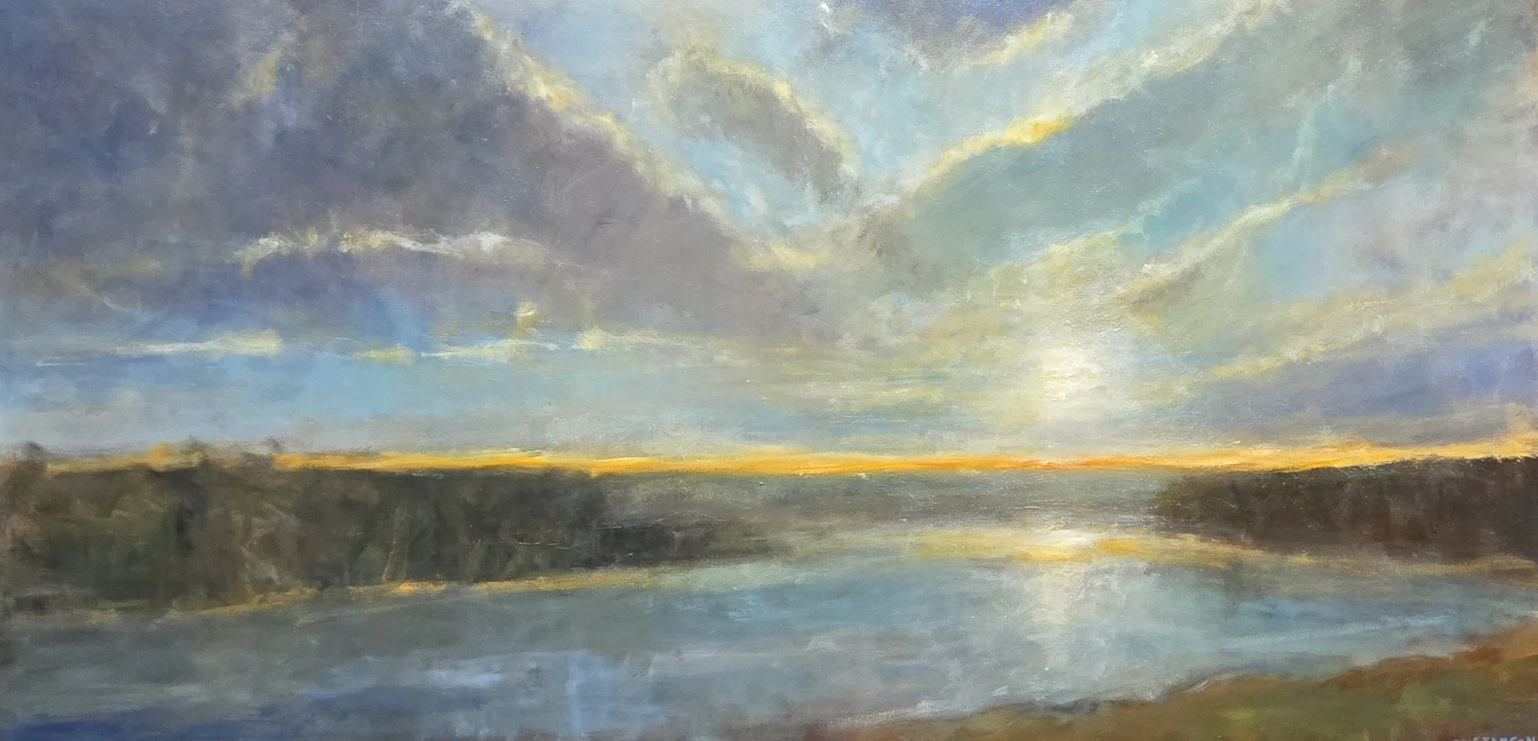 GG659- River's Edge, 48x24, oil on canvas