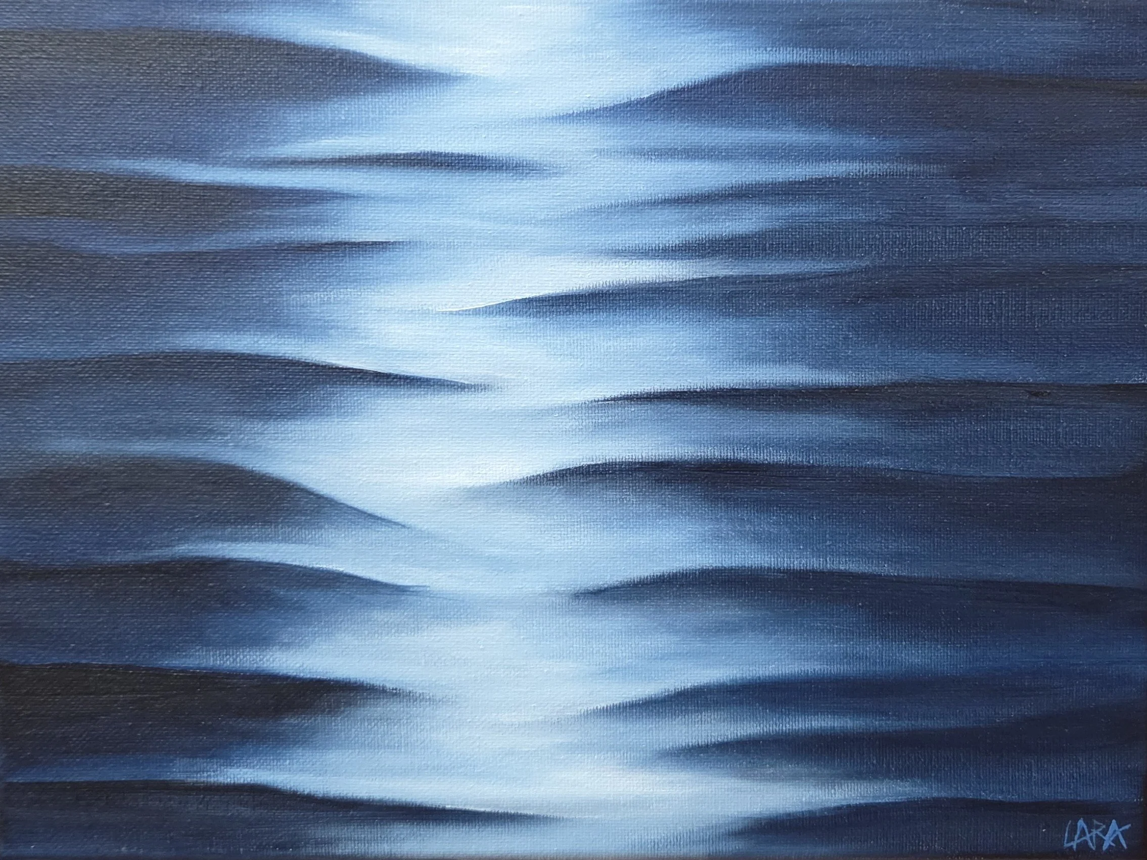 LM009- Stillness Between Motion II, 12x9, oil on canvas
