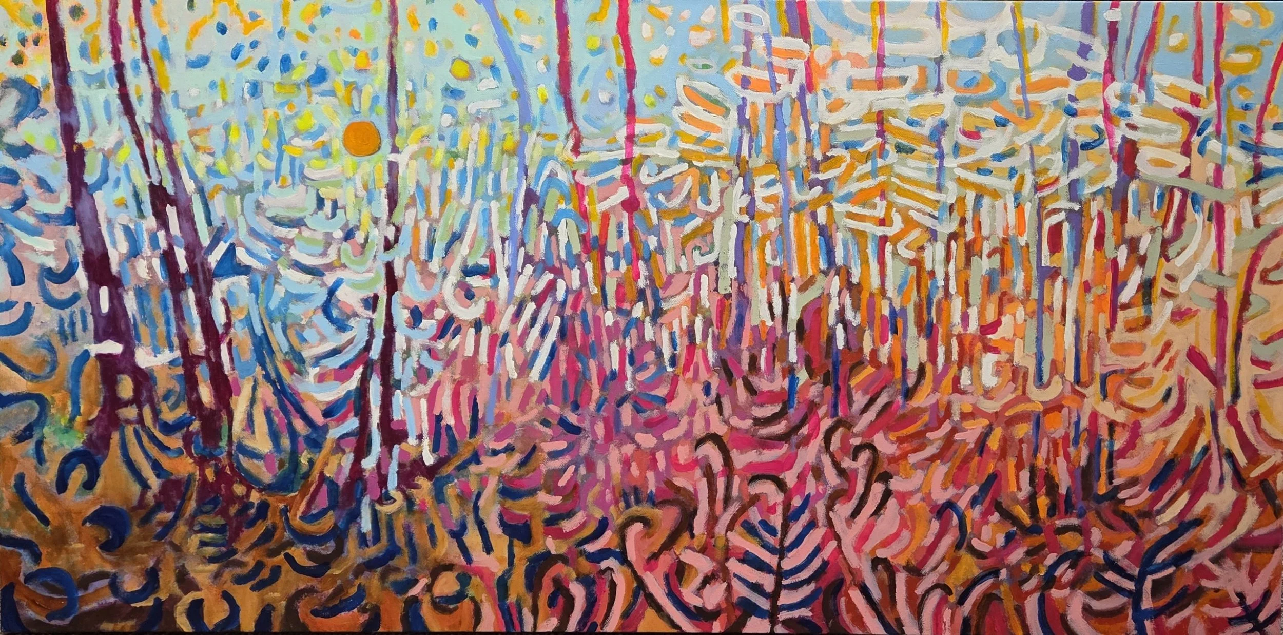 RM101- Ripple, 48x24, acrylic on canvas