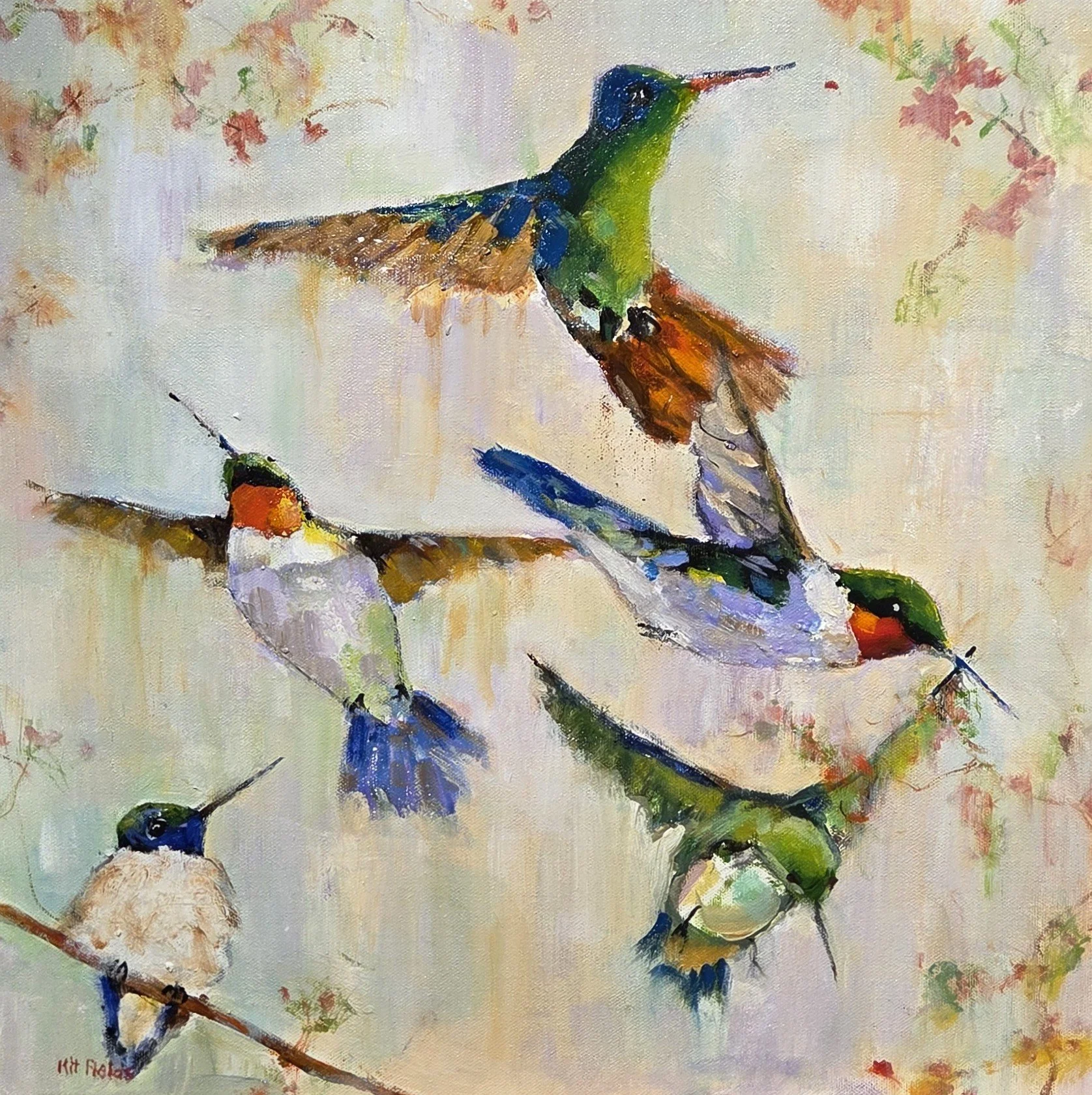 KF828- Free Flyin', 18x18, oil on canvas