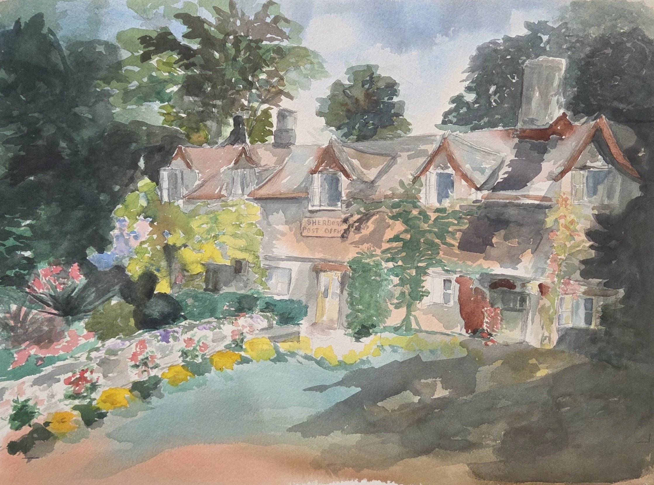 EG136- Sherborne P. O., 18x12, watercolor