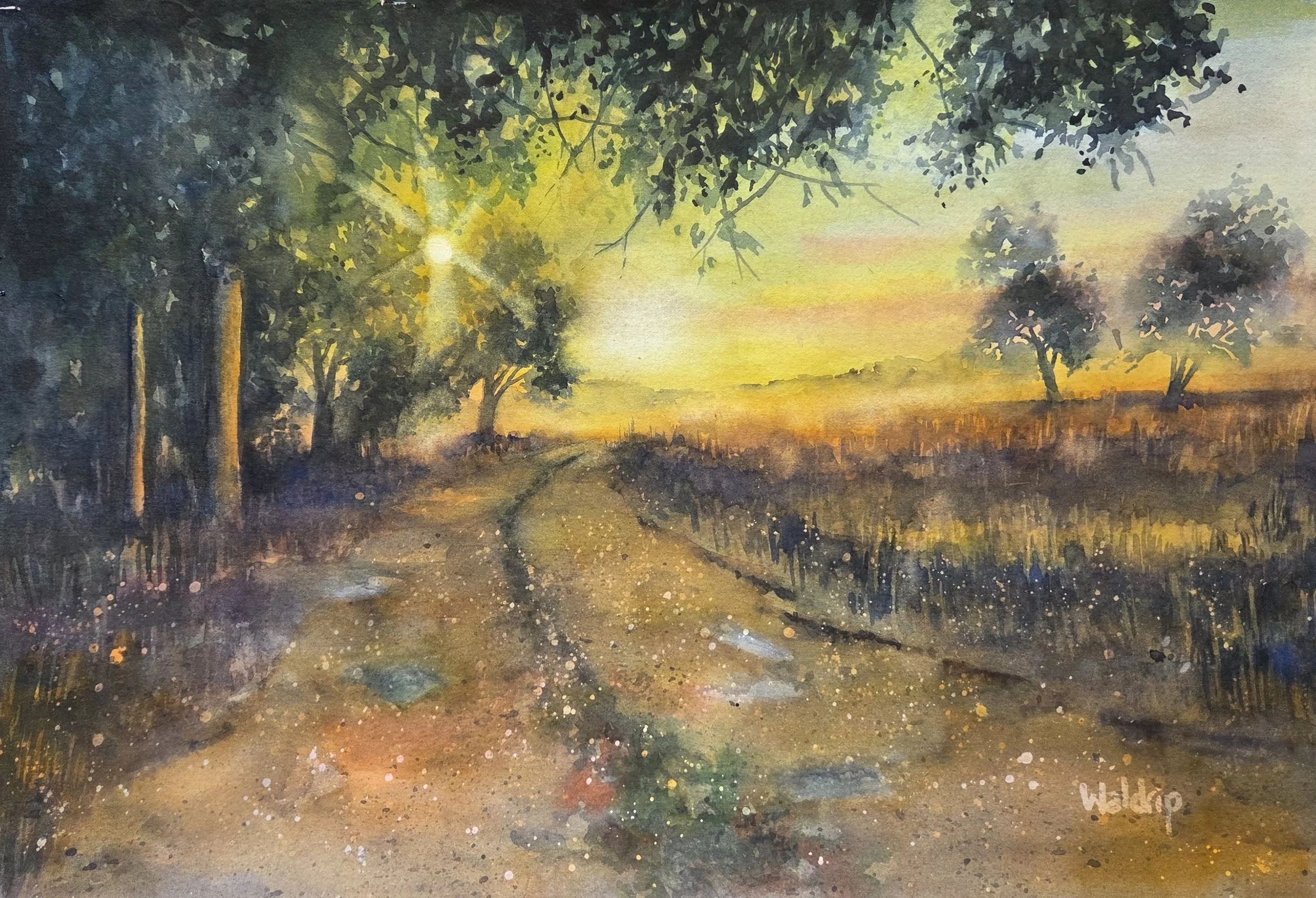 DW443- Land of Rest, 18x12, watercolor