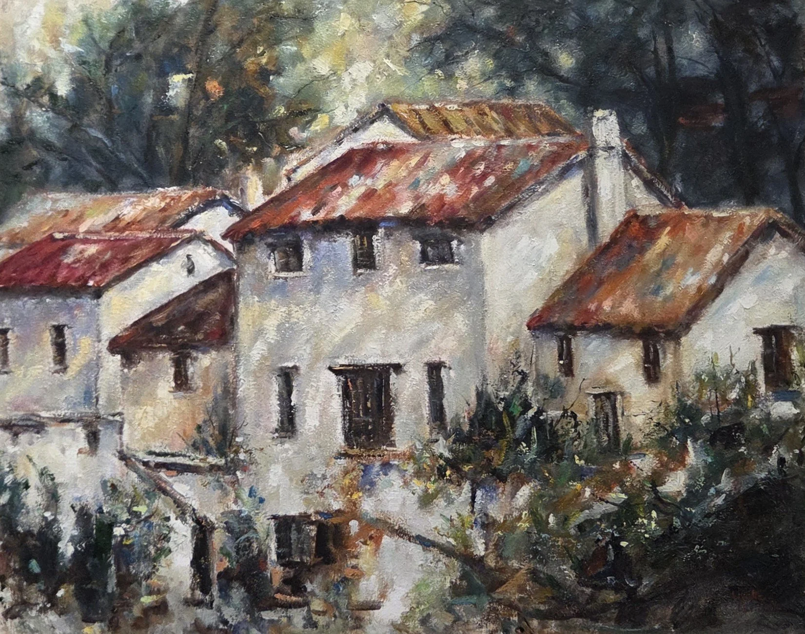 Yvette Sturgis, Villas Red Roof, 30x24, oil on canvas