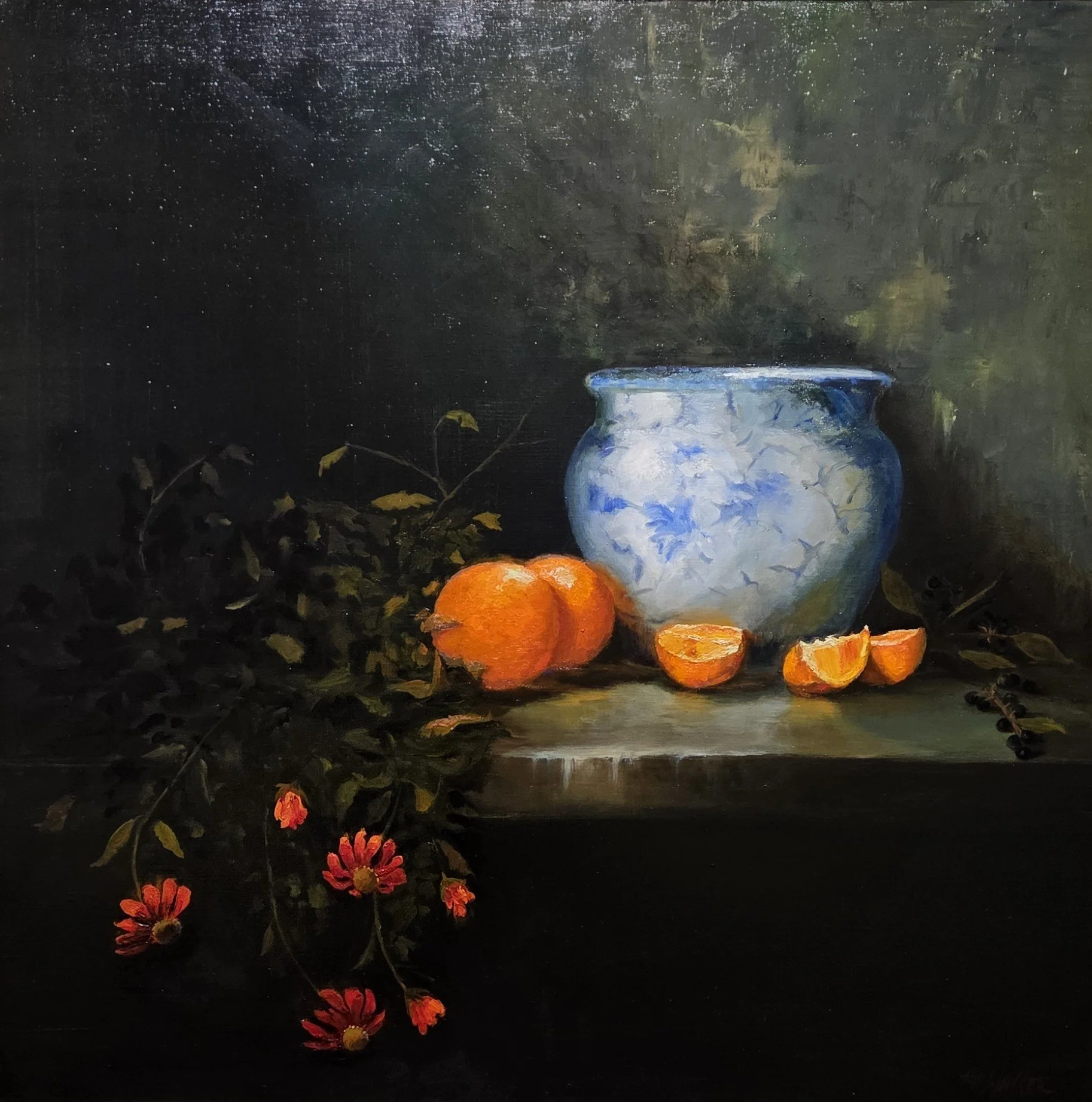Pat Walker, Bill's Cache Pot, 36x36, oil on canvas