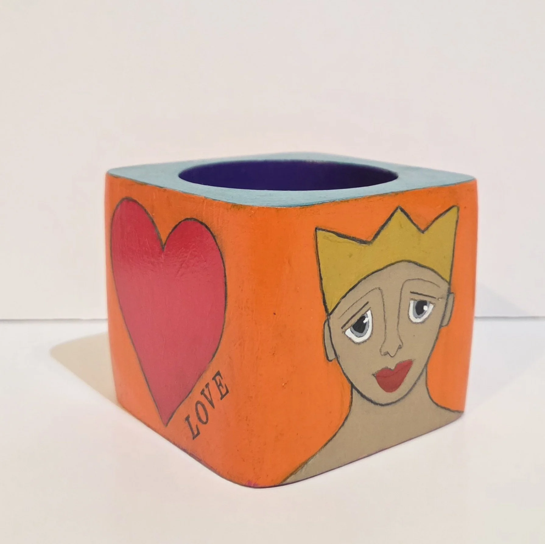 MA455- Chunky Wood Bracelet, 3x3, acrylic on wood