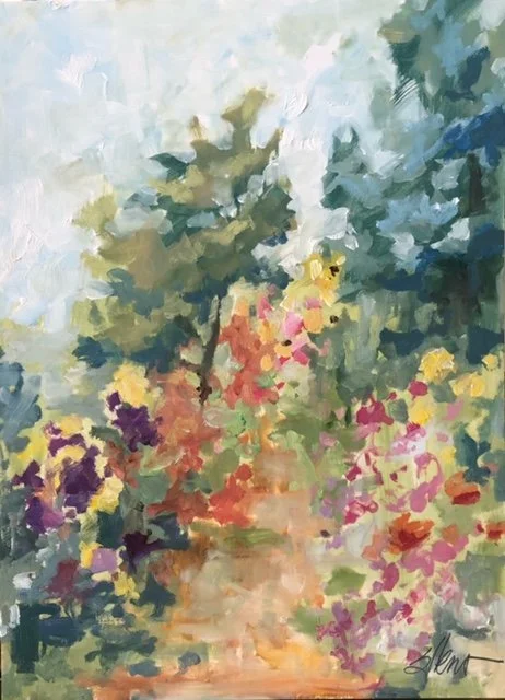 JE817- Garden Path, 9x12, oil on paper